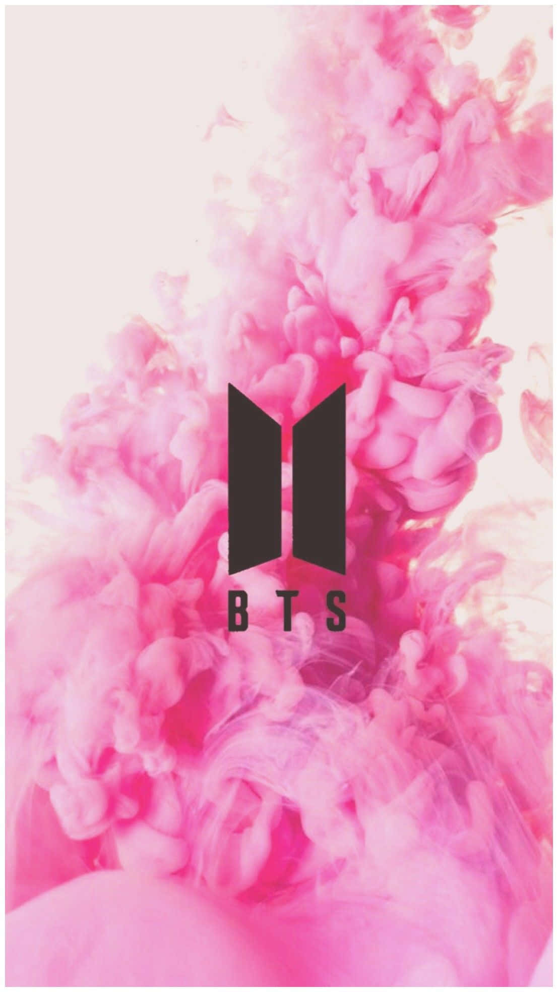 BTS標誌粉色煙霧可愛少女風iPad 壁紙