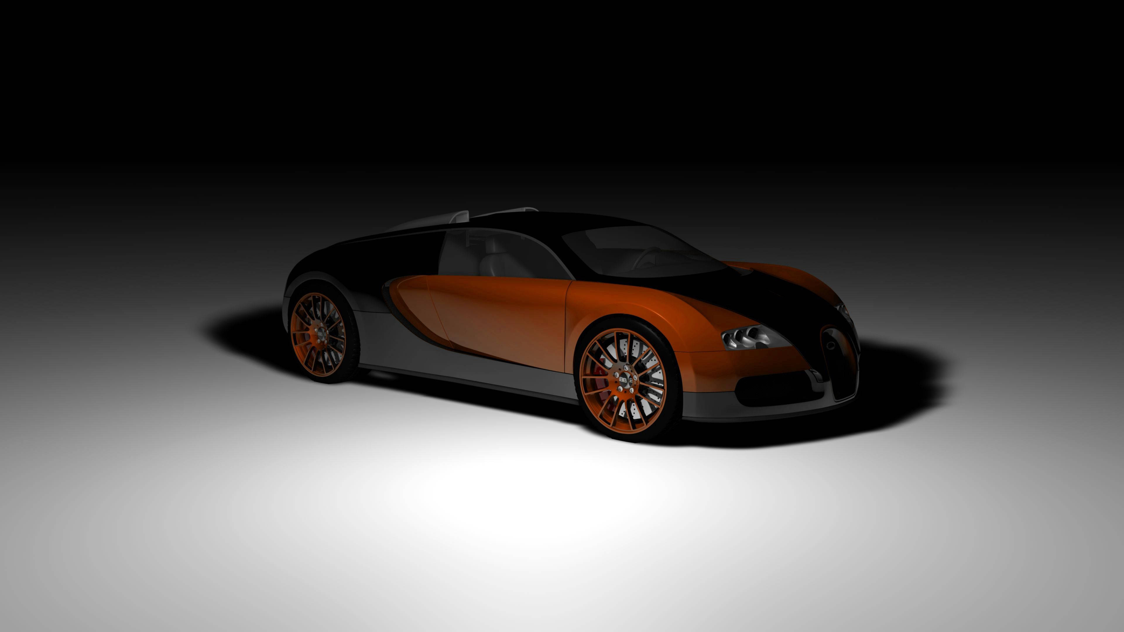 霸氣橘色 Bugatti Veyron 釋放 壁紙