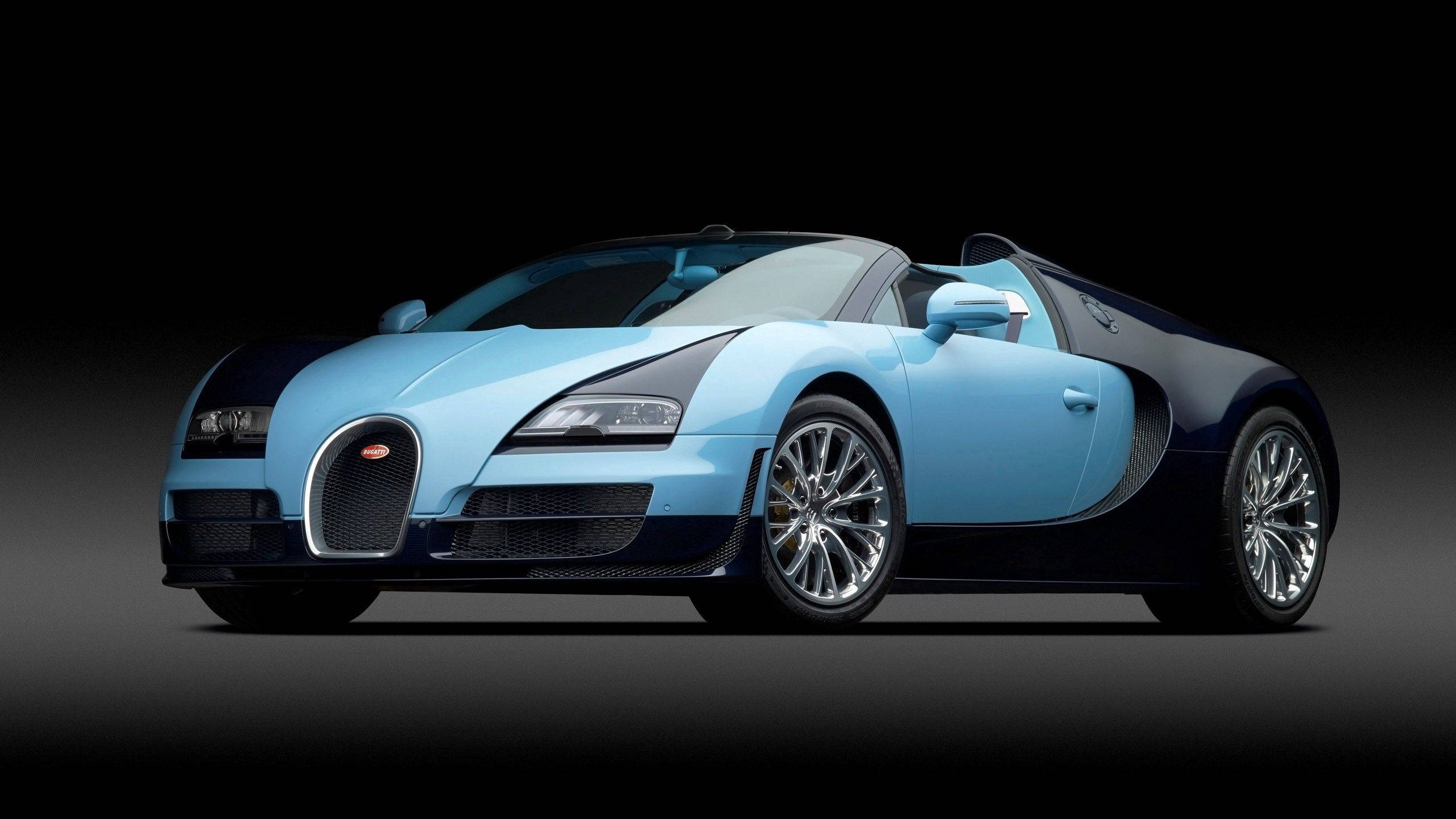 時尚藍色 Bugatti Veyron 壁紙