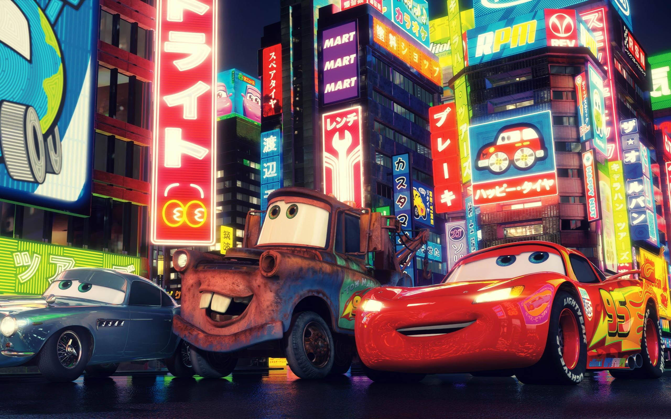 《 Cars 2》 东京街头 壁紙