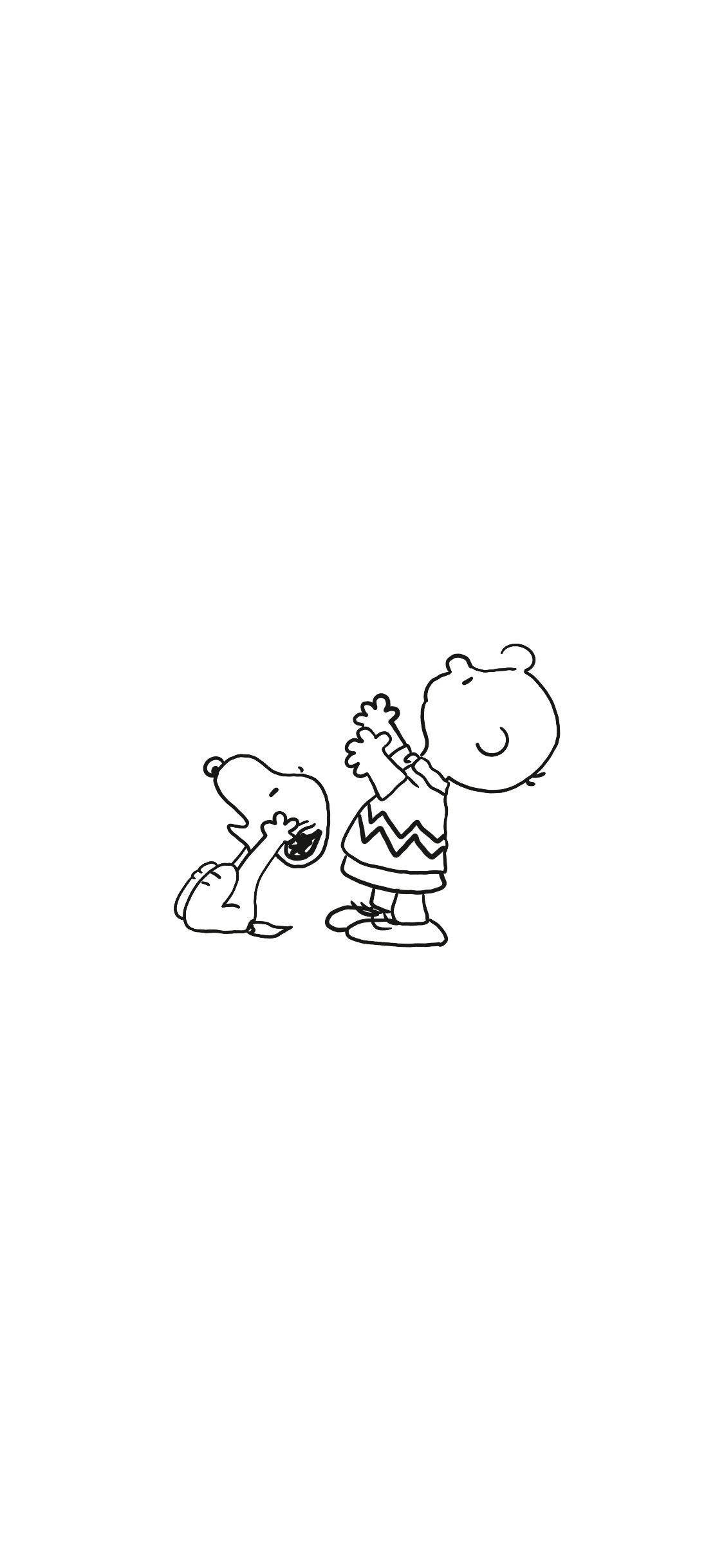 Charlie Brown Snoopy 輪廓 壁紙