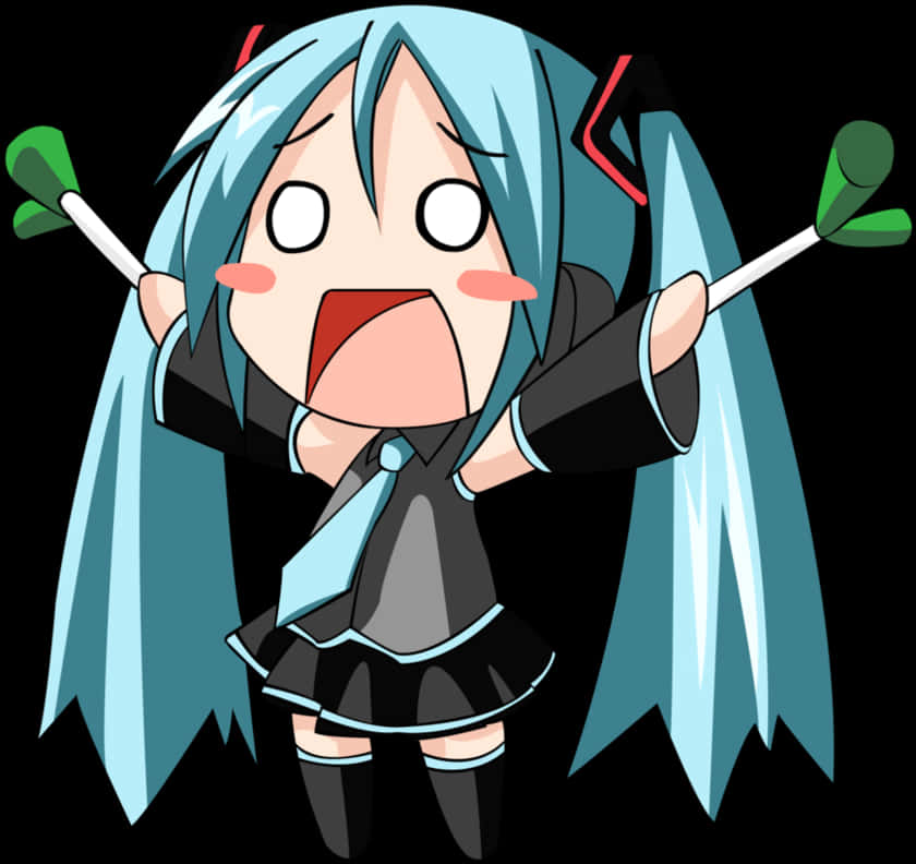 Chibi 初音未來 應援 向量圖 壁紙