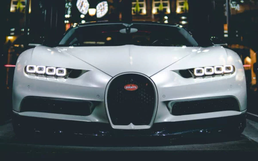 白色布加迪Chiron 4K 壁紙