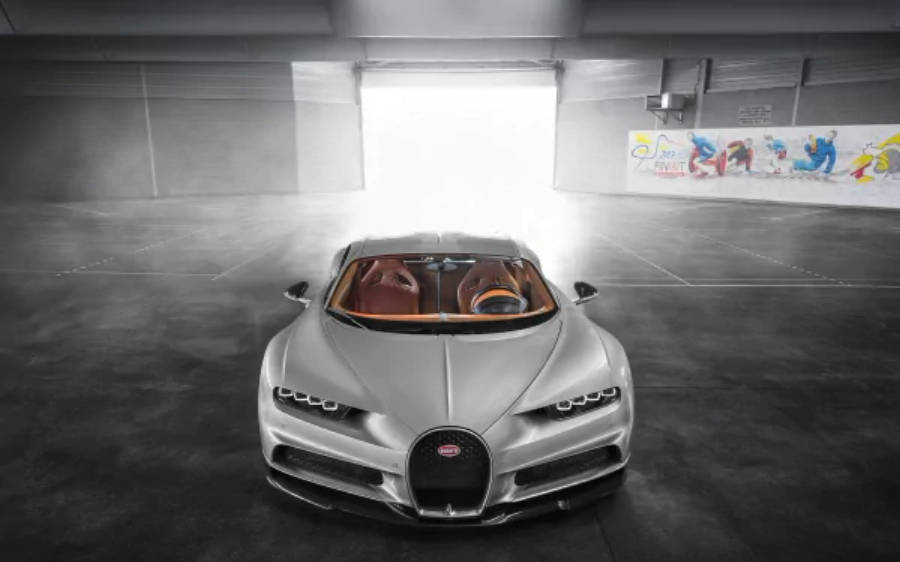 白色布加迪Chiron 4K 壁紙