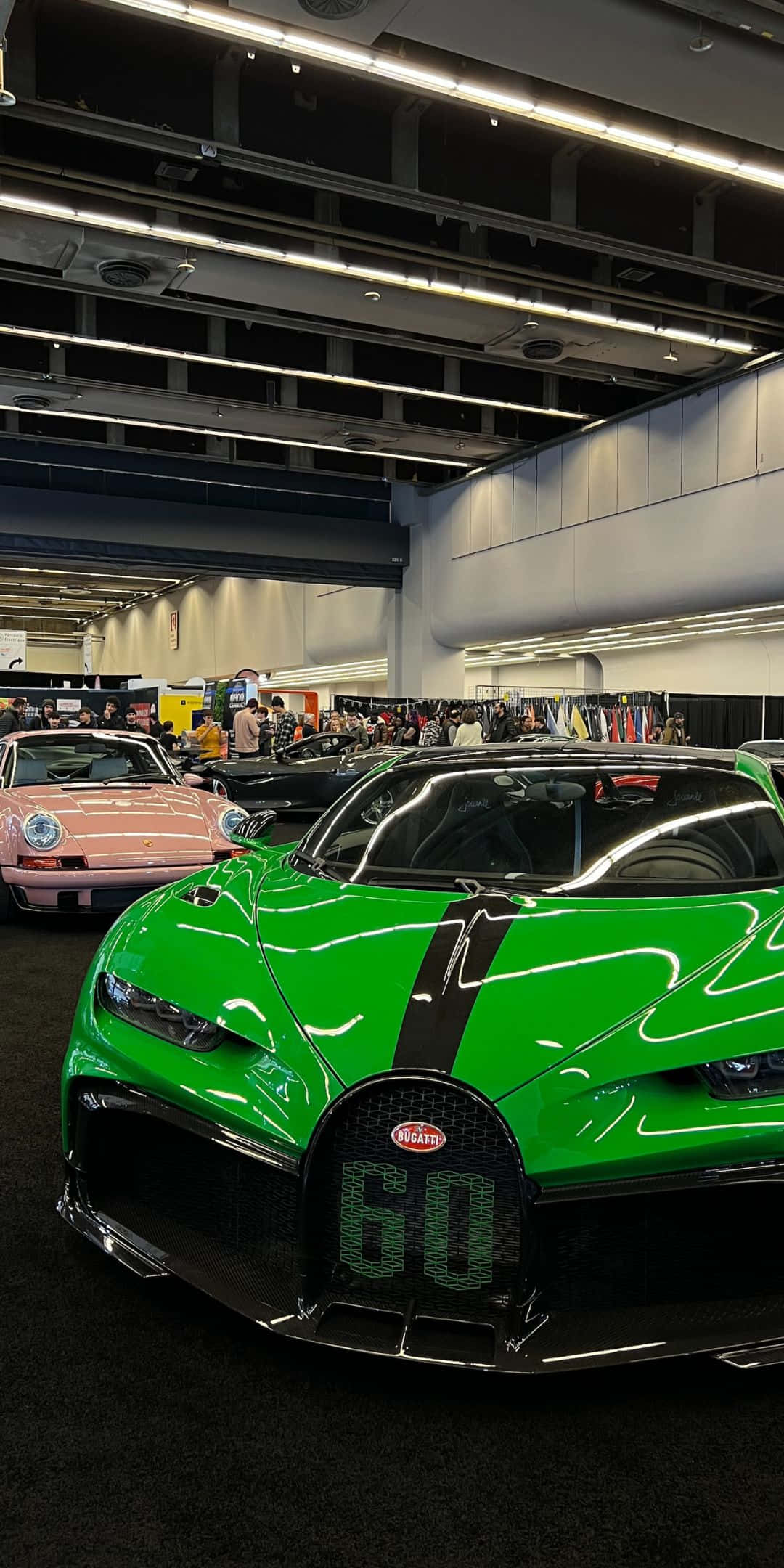 光澤綠 Chiron Pixel 3 Bugatti 桌布 壁紙
