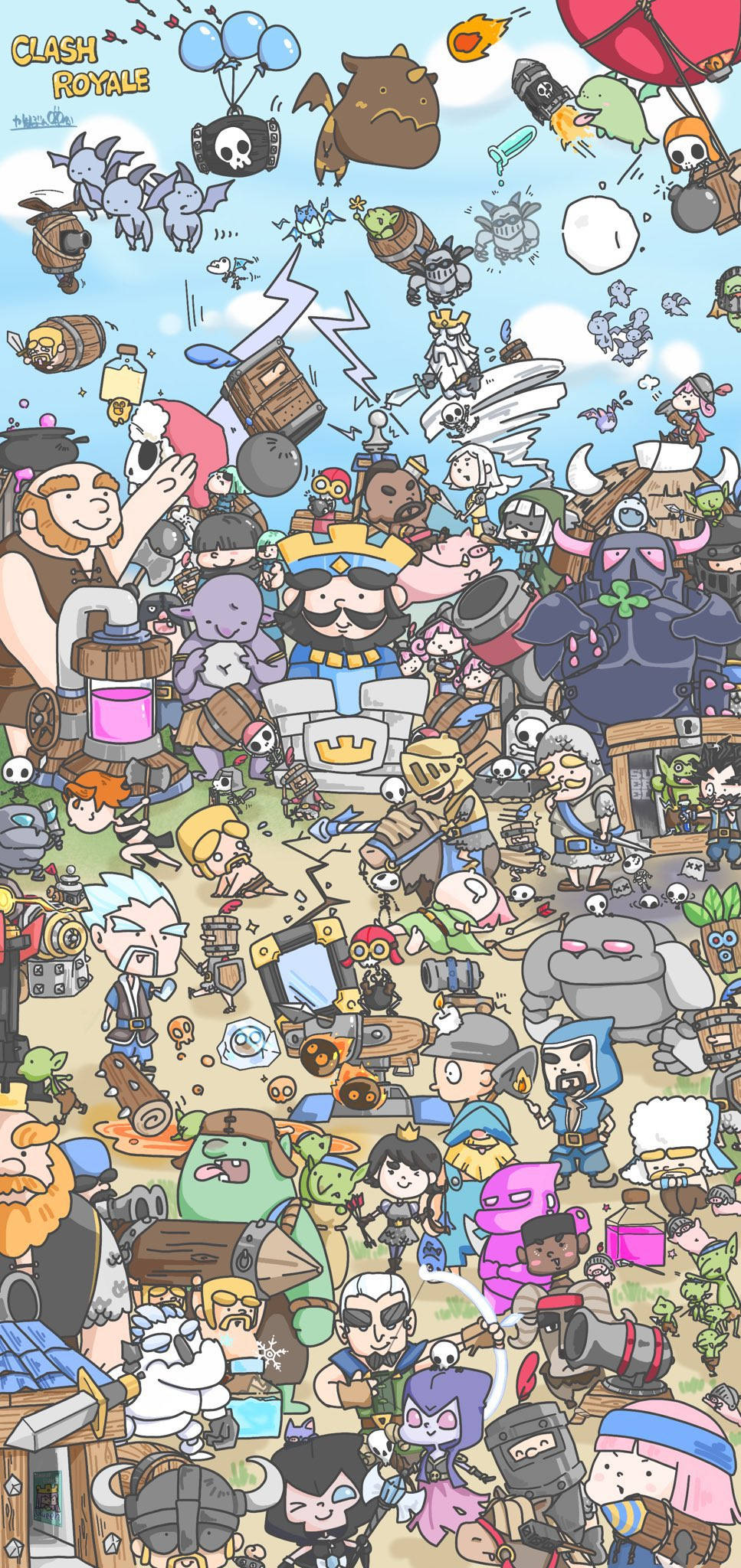 Clash Royale 塗鴉卡通 壁紙