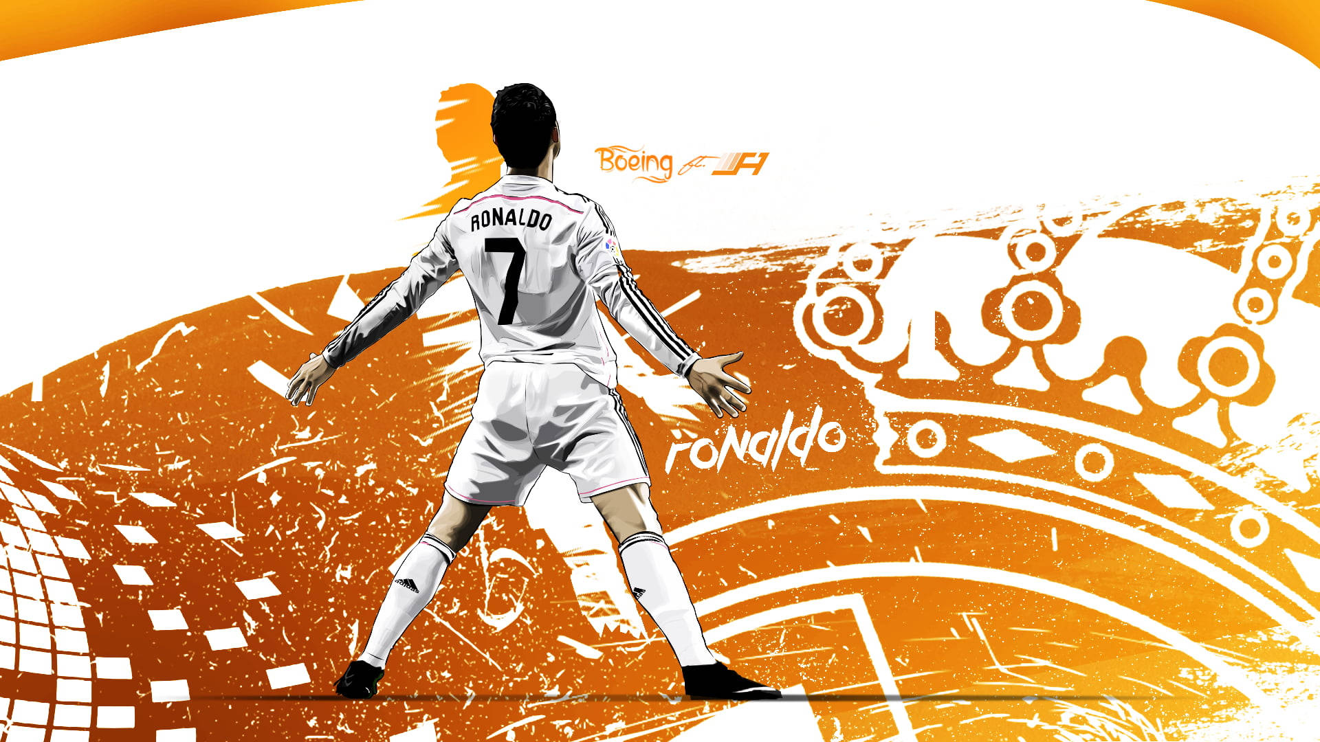 CR7 HD 橙色藝術作品 壁紙