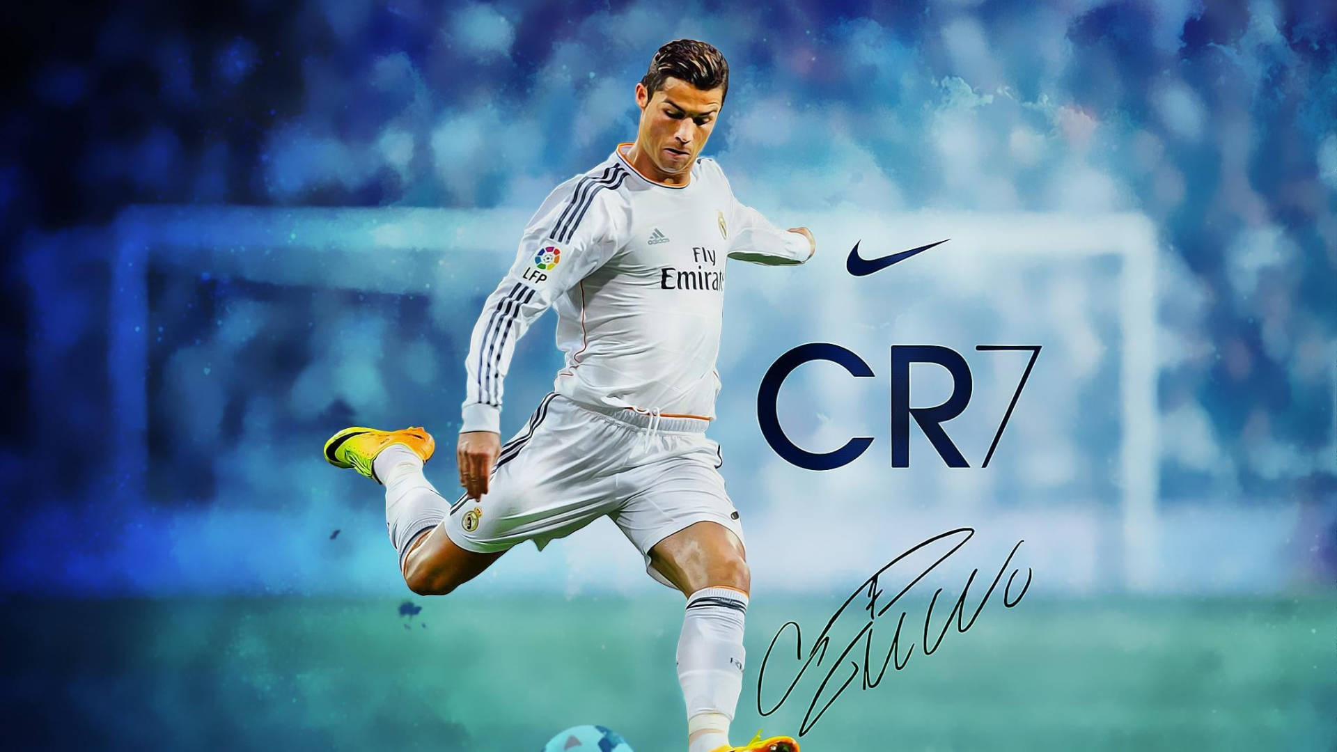CR7 HD 抽象藍色背景 壁紙