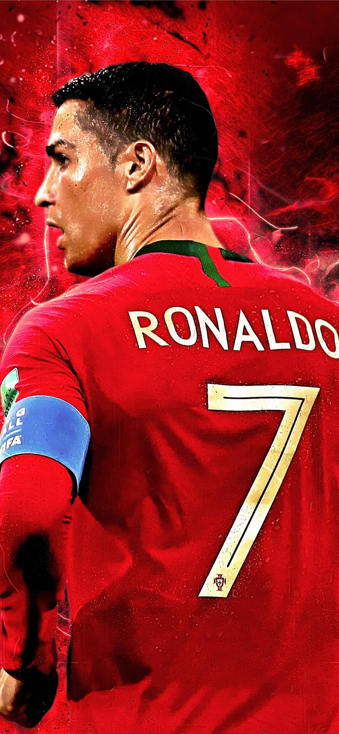 紅色CR7克里斯蒂亞諾·羅納爾多iPhone桌布 壁紙