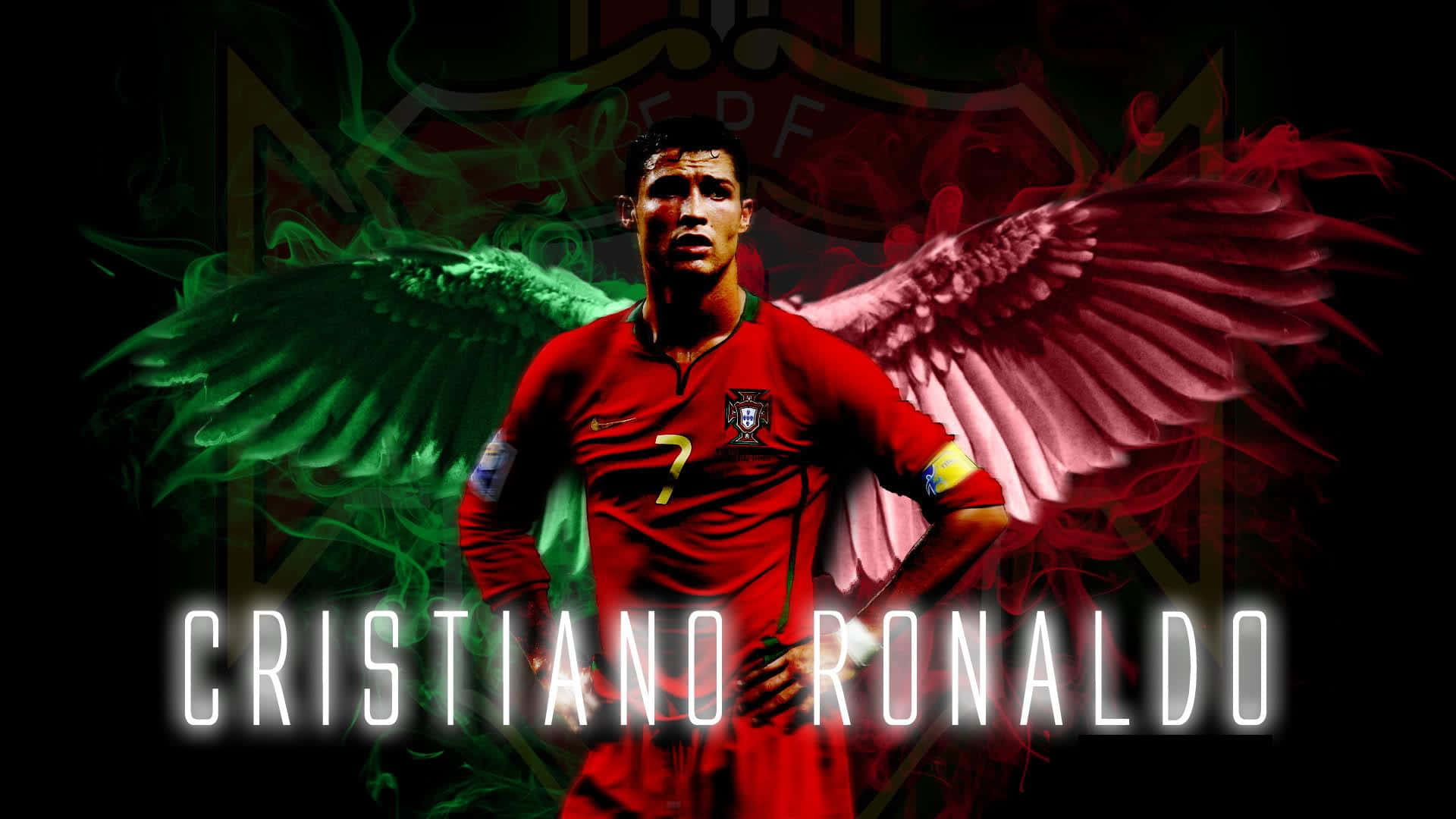 Cristiano Ronaldo 在足球场上驰骋 壁紙