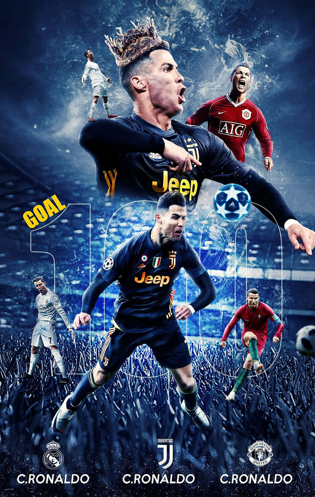 Cristiano Ronaldo 球场上的精彩瞬间 壁紙