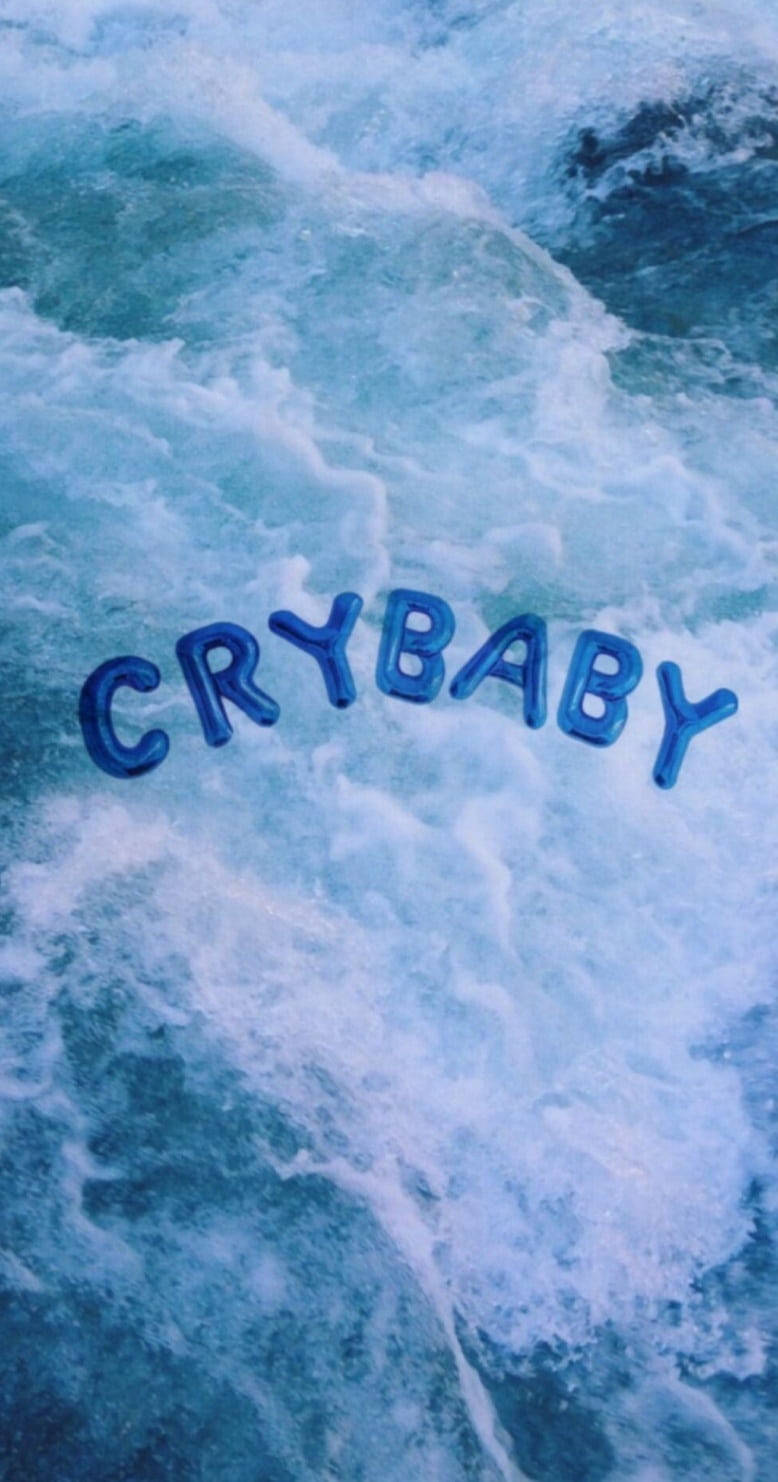 Crybaby 簡約藍色美學 壁紙