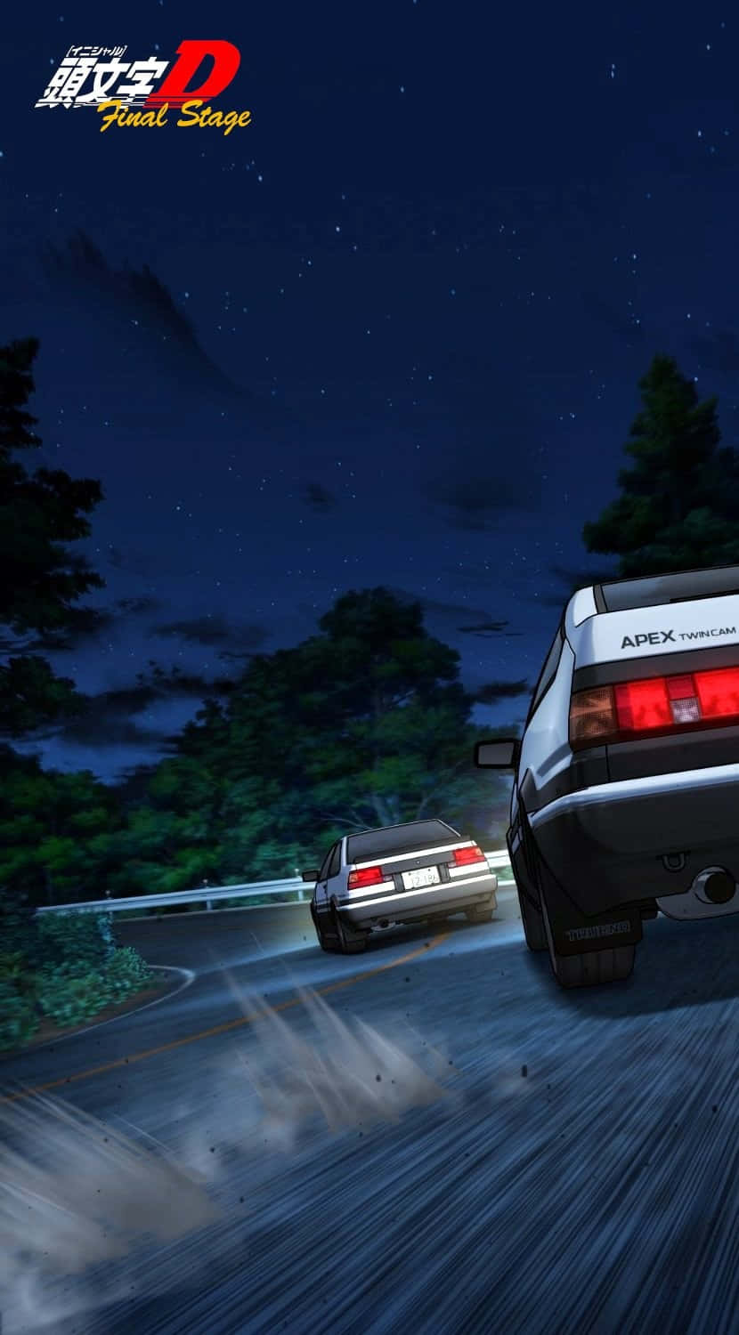 頭文字D 夜間手機賽車追逐 壁紙