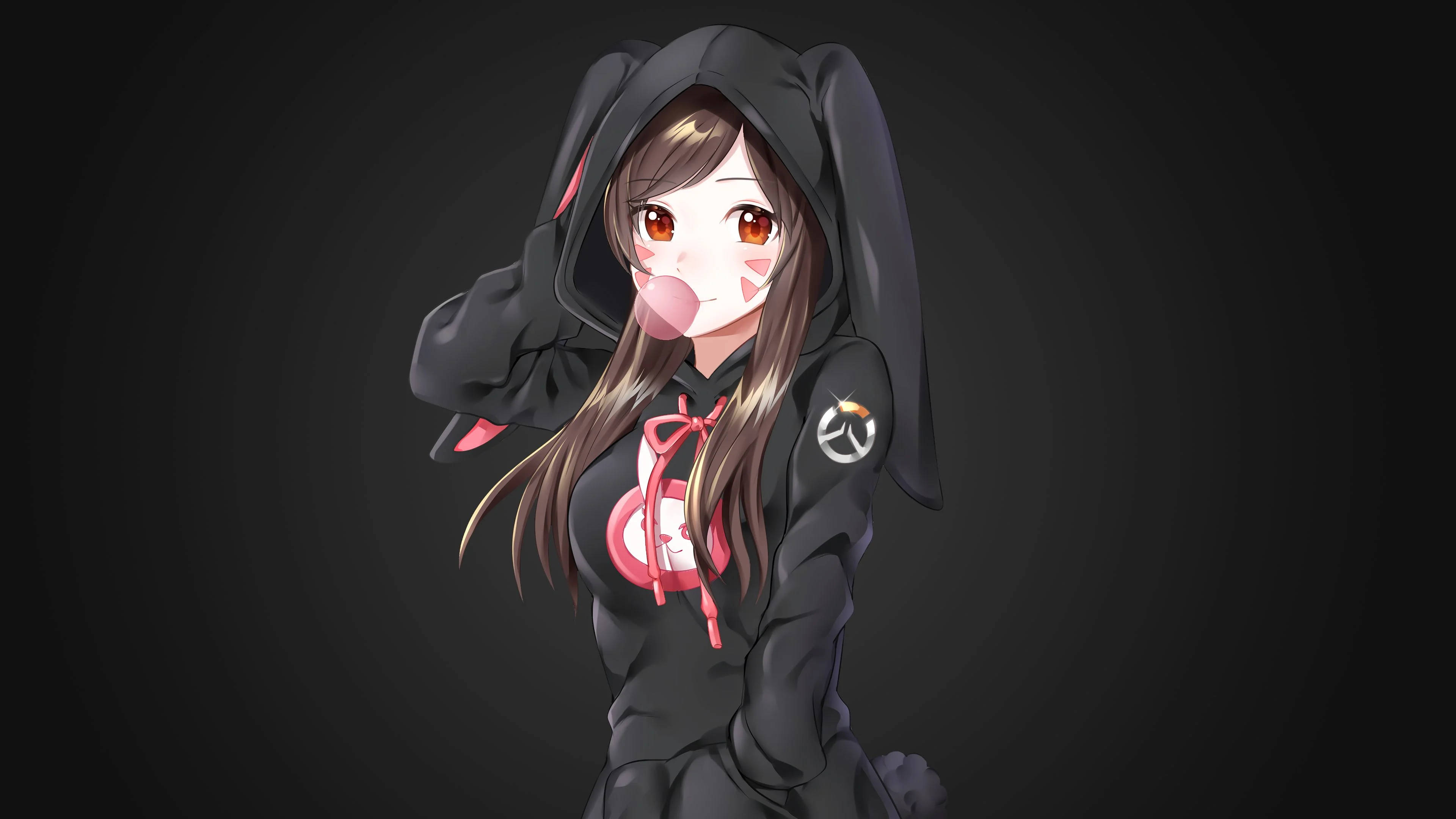 動漫女孩連帽衫 D.Va 壁紙