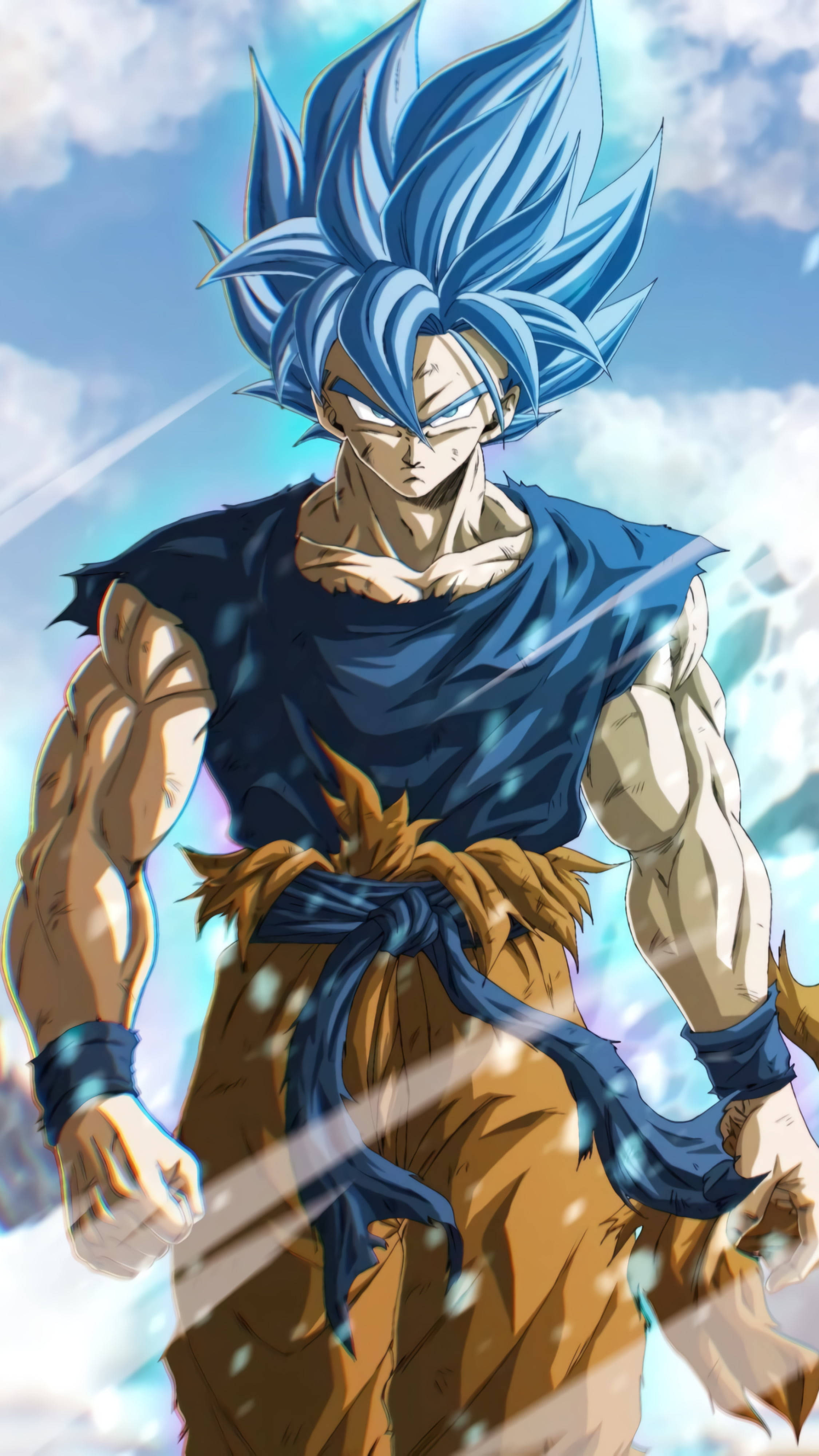 悟空藍髮賽亞人型態 DBZ 4K 壁紙