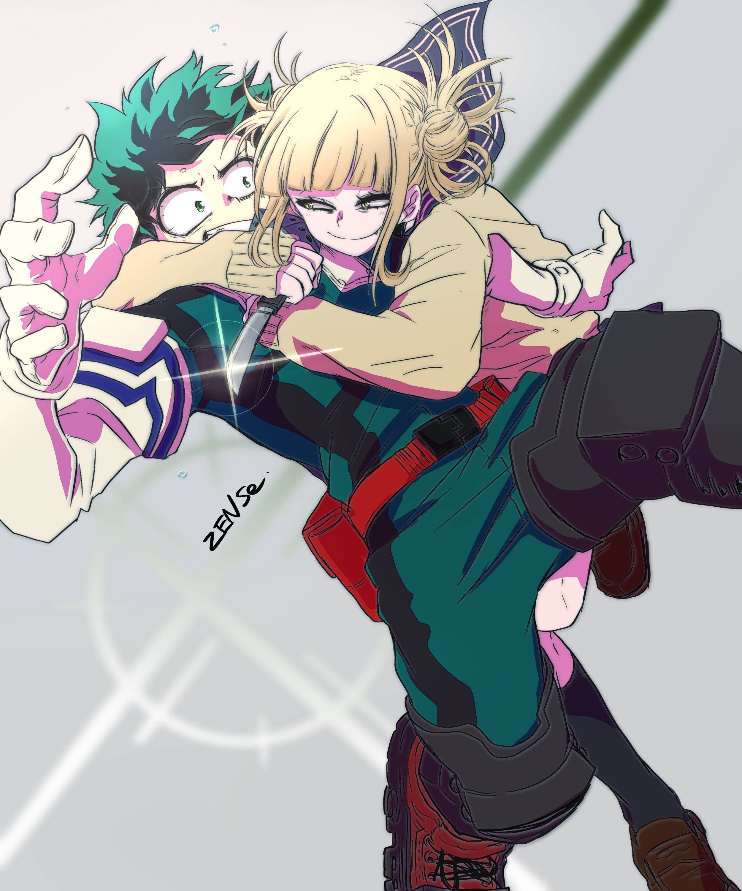 Toga 擁抱 Deku 壁紙