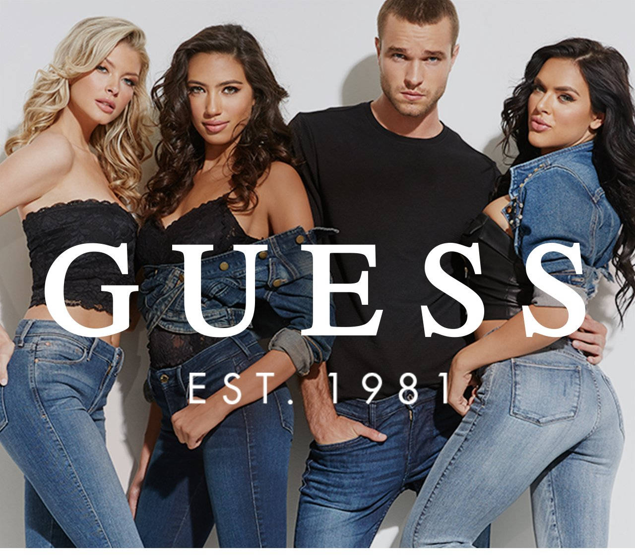 Denim Guess 吊帶服裝 壁紙