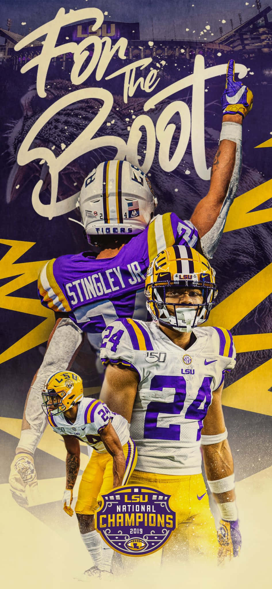Derek Stingley Jr 2019 NCAA冠军 壁紙