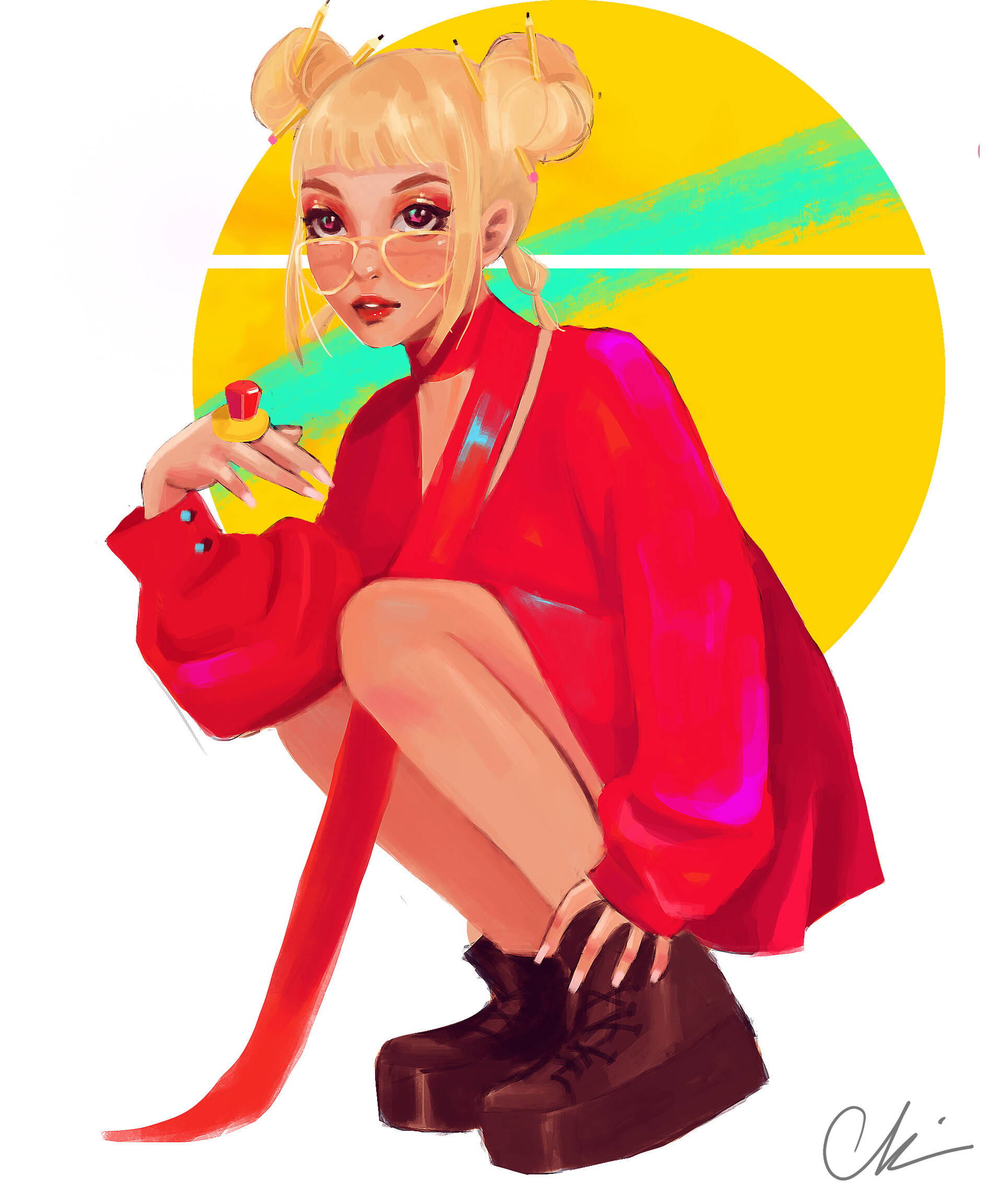 金发 Doja Cat 粉丝艺术 壁紙