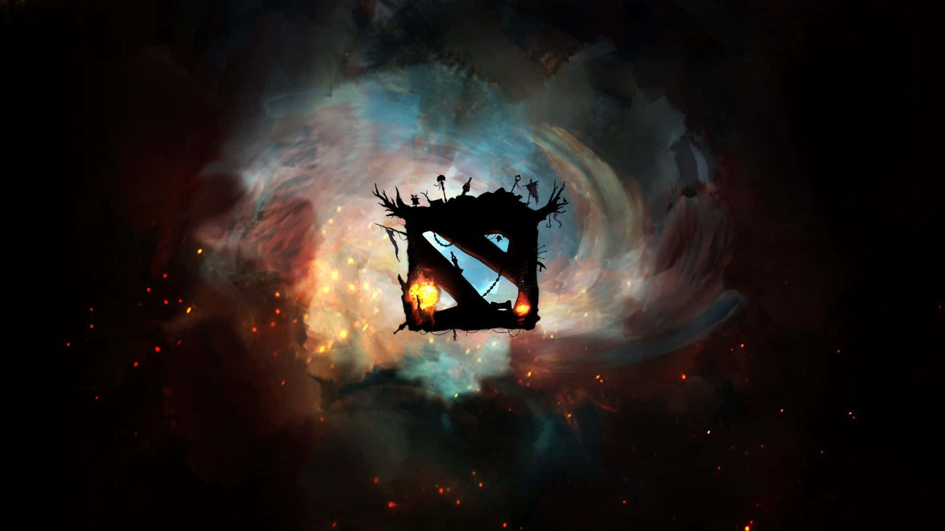 Dota 火焰烟雾标志 壁紙
