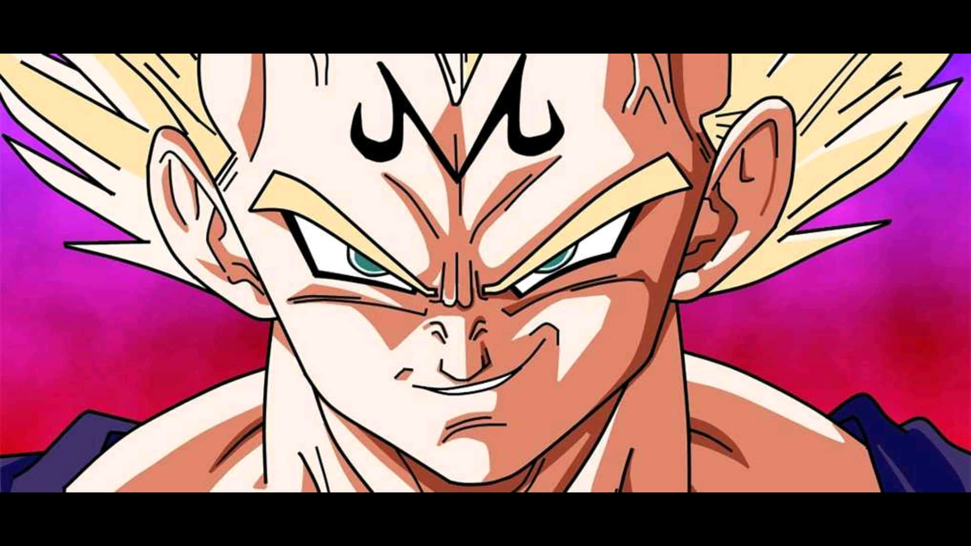 Dragon Ball 魔人貝吉塔微笑紫背景 壁紙