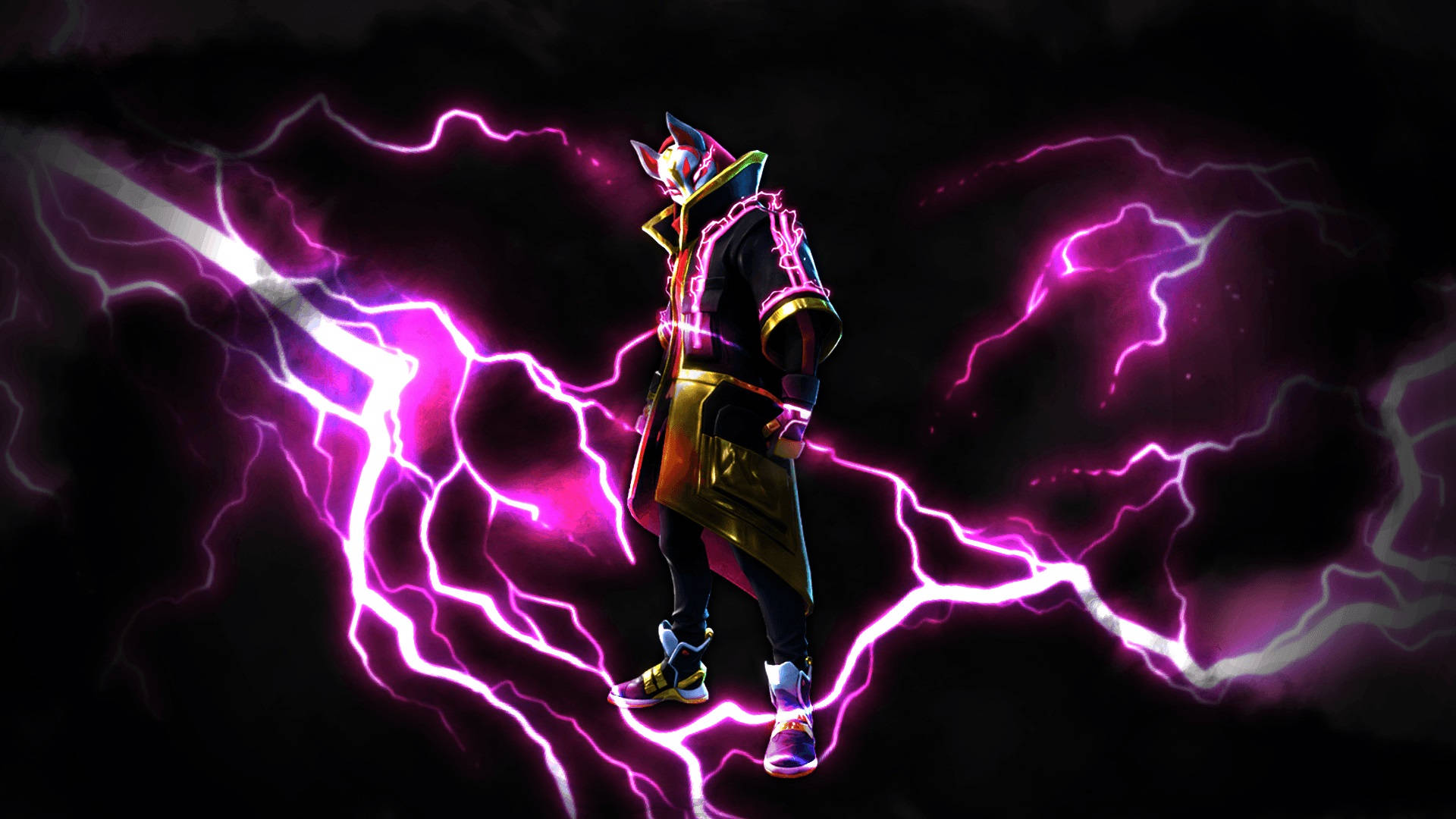 《要塞英雄》Drift 造型驚豔登場，粉色閃電環繞 壁紙