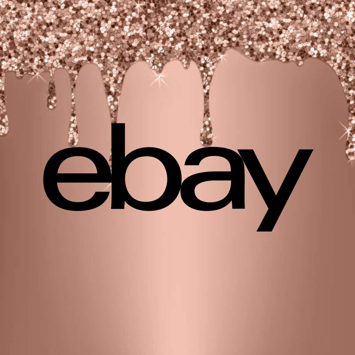 玫瑰金色eBay UK標誌 壁紙