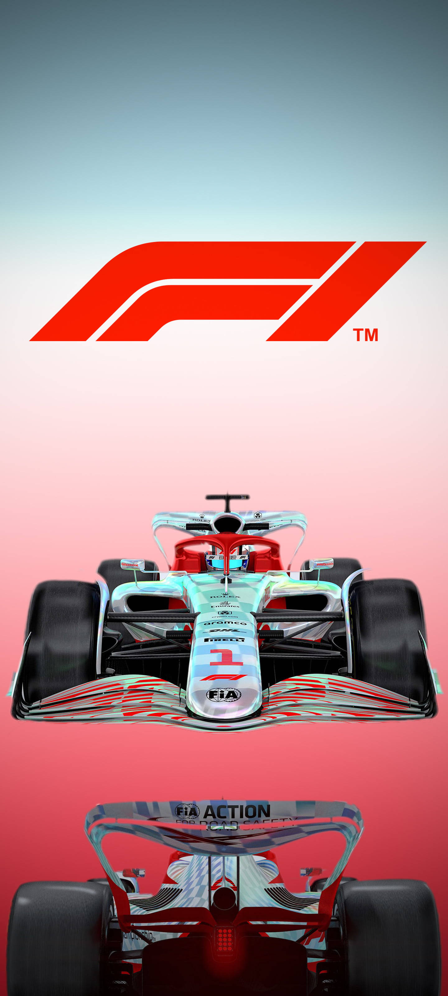 F1 標誌漸層背景 iPhone 壁紙