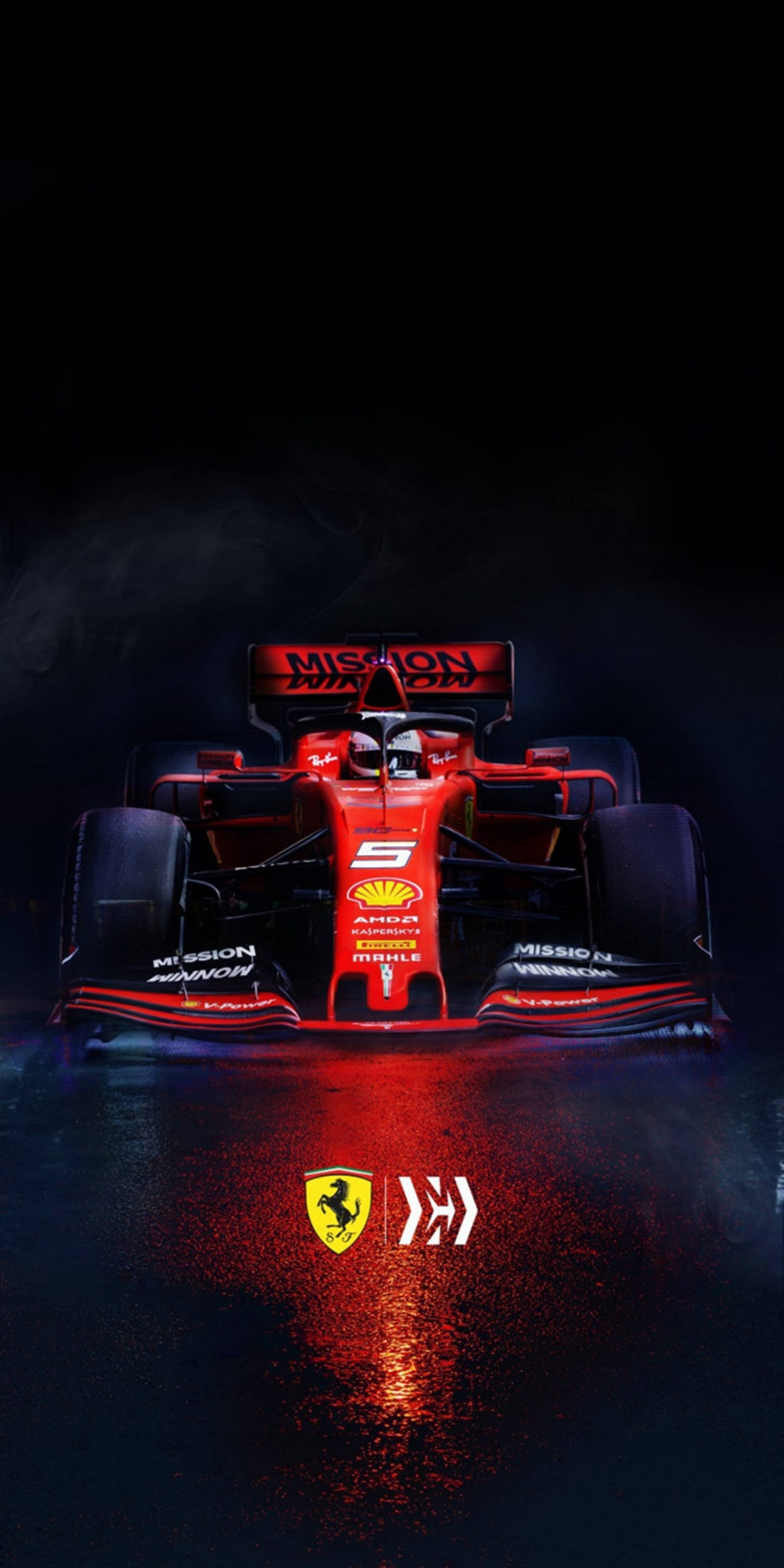 F1新款單座紅色法拉利手機桌布 壁紙