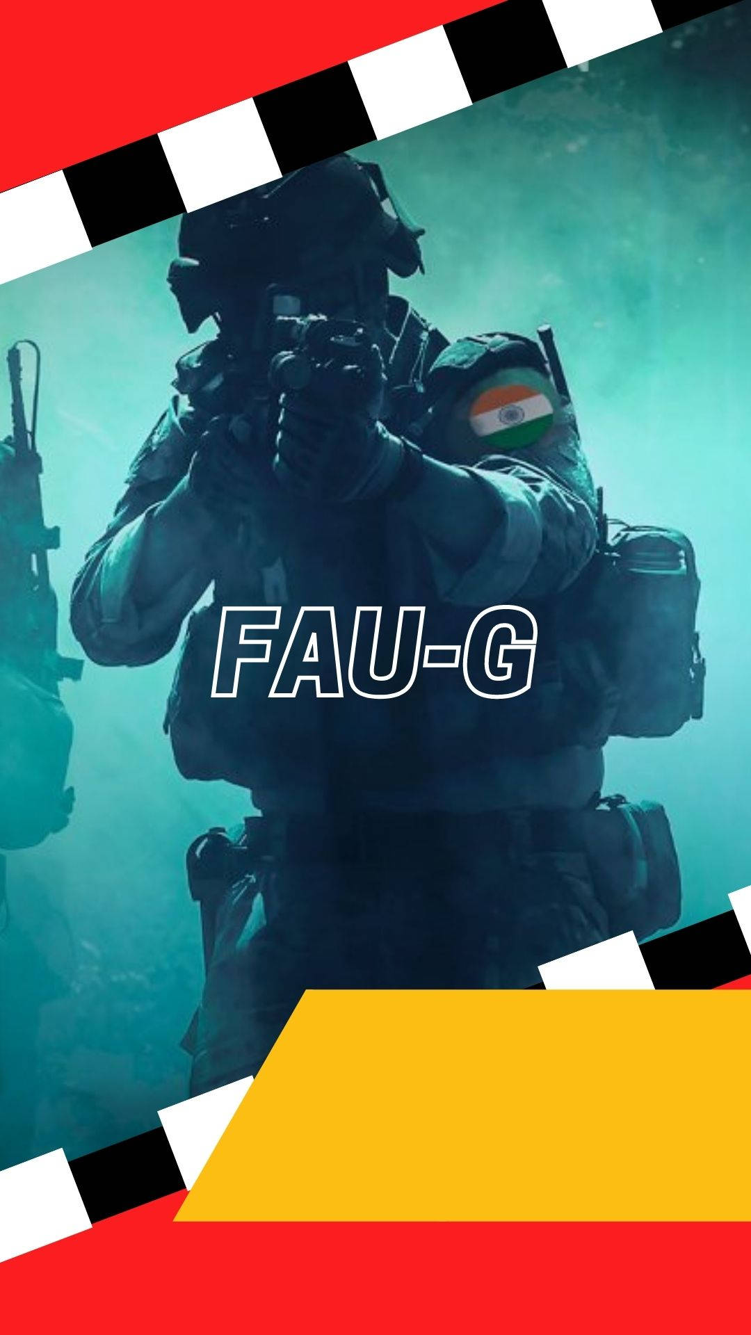 士兵持槍瞄準 FAU-G 繽紛款 壁紙