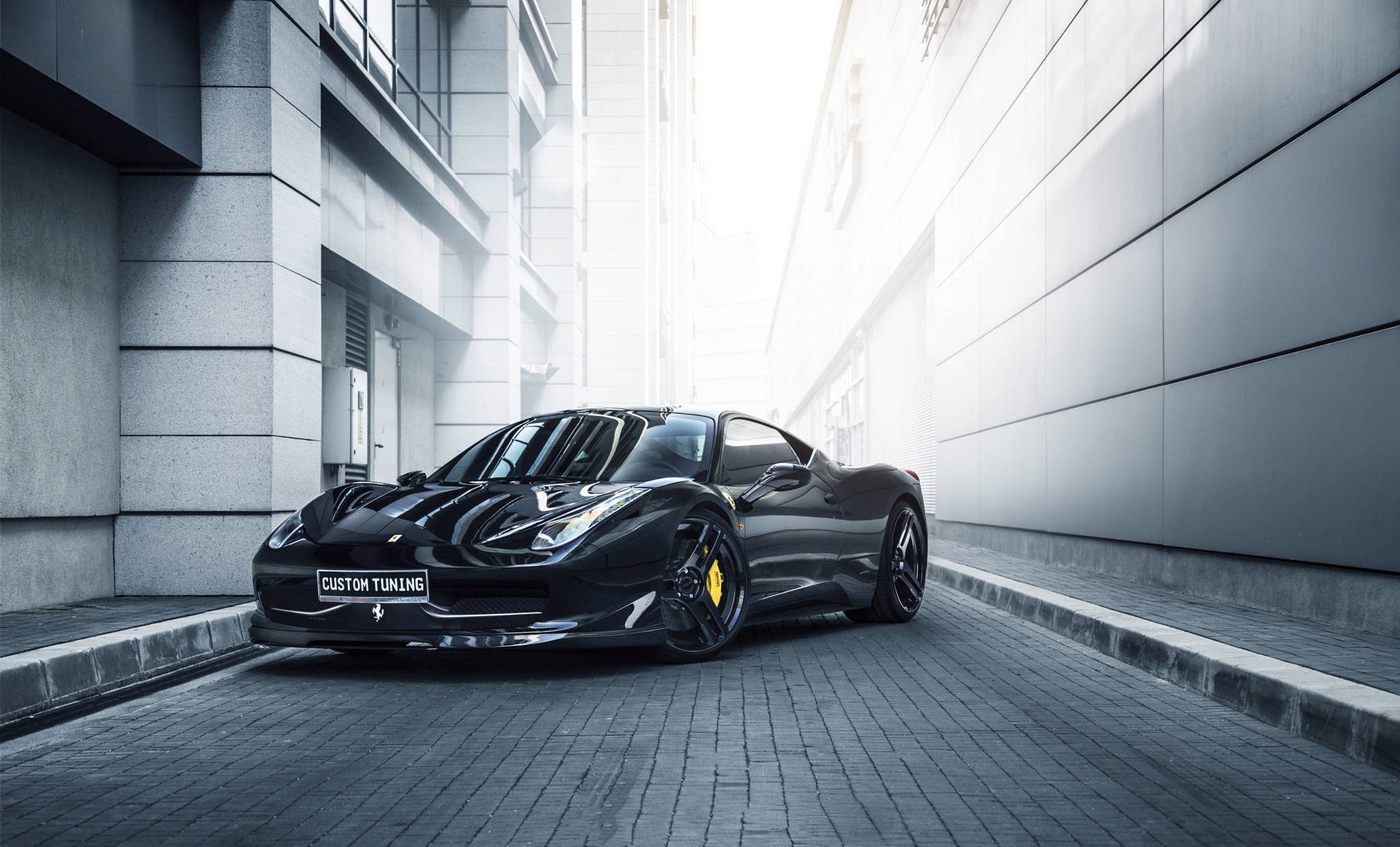 Ferrari 458 Italia Novitec 白色豪華跑車 壁紙