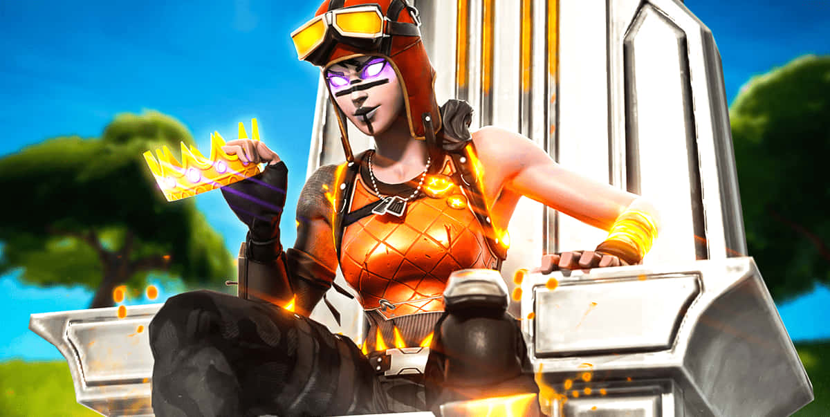女王烈焰 Fortnite 端坐王座之上 壁紙