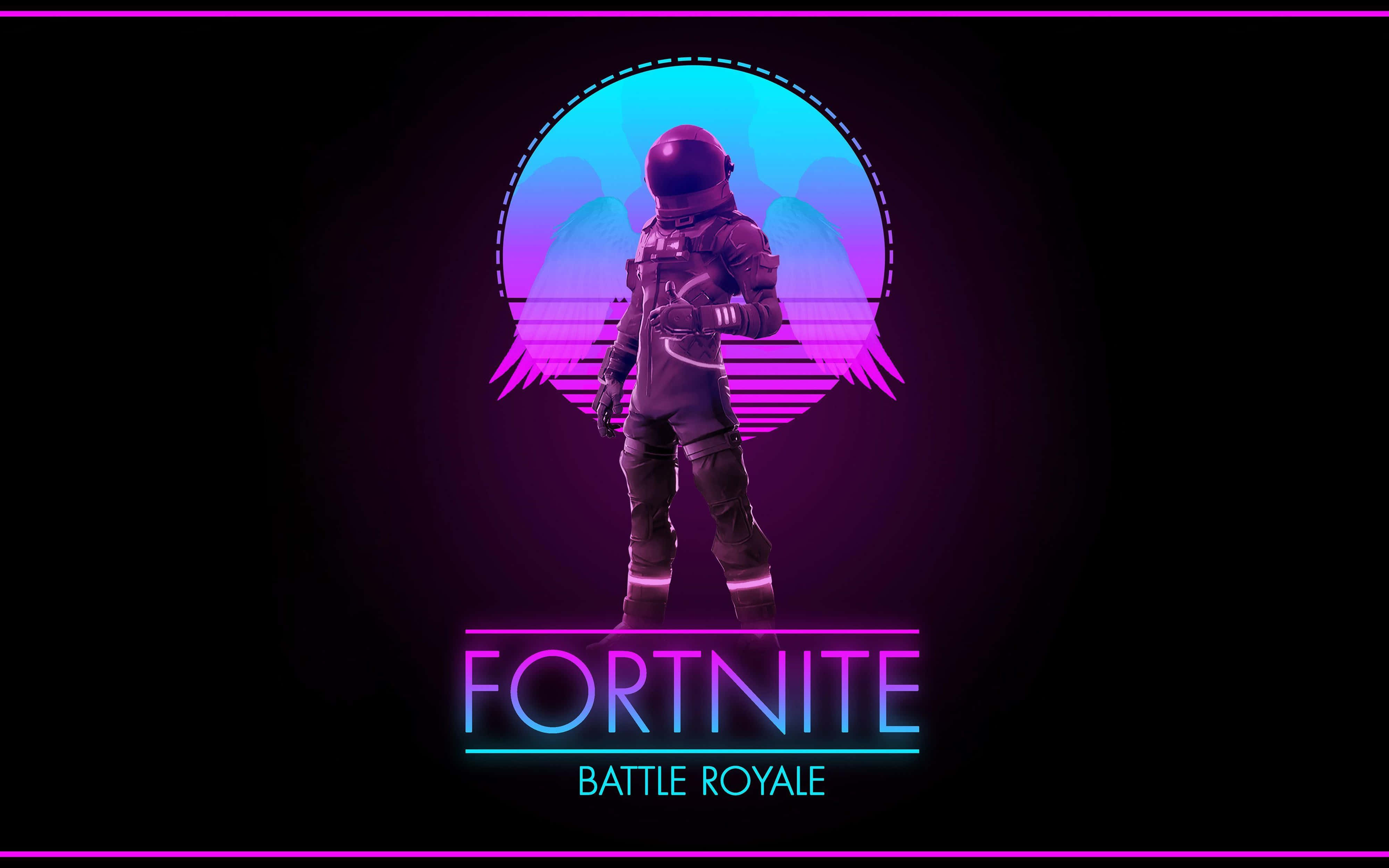 Fortnite 大逃殺 蒸氣波風格 4K 壁紙