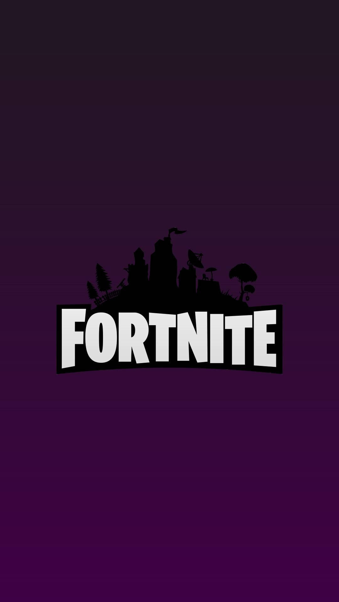 簡約紫色Fortnite標誌 壁紙
