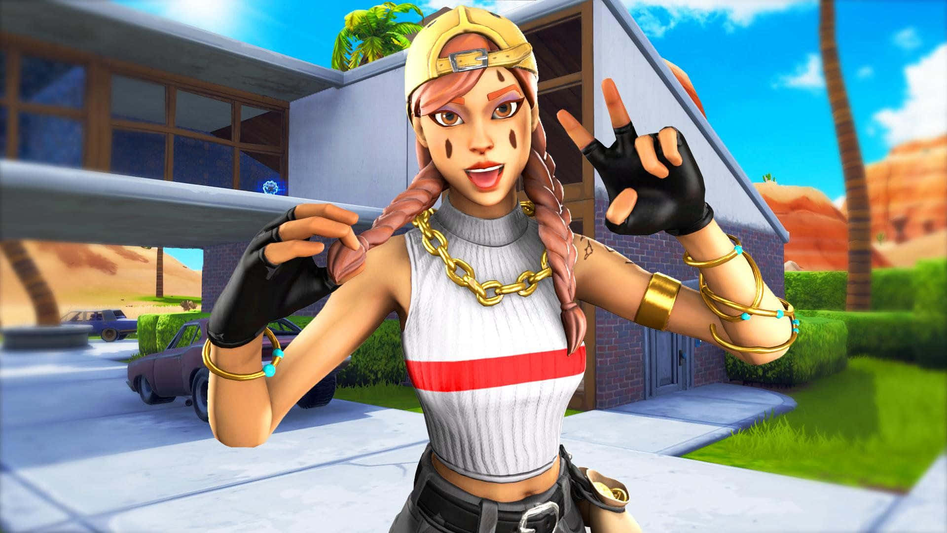 Fortnite Aura 造型電玩遊戲酷炫姿勢 壁紙