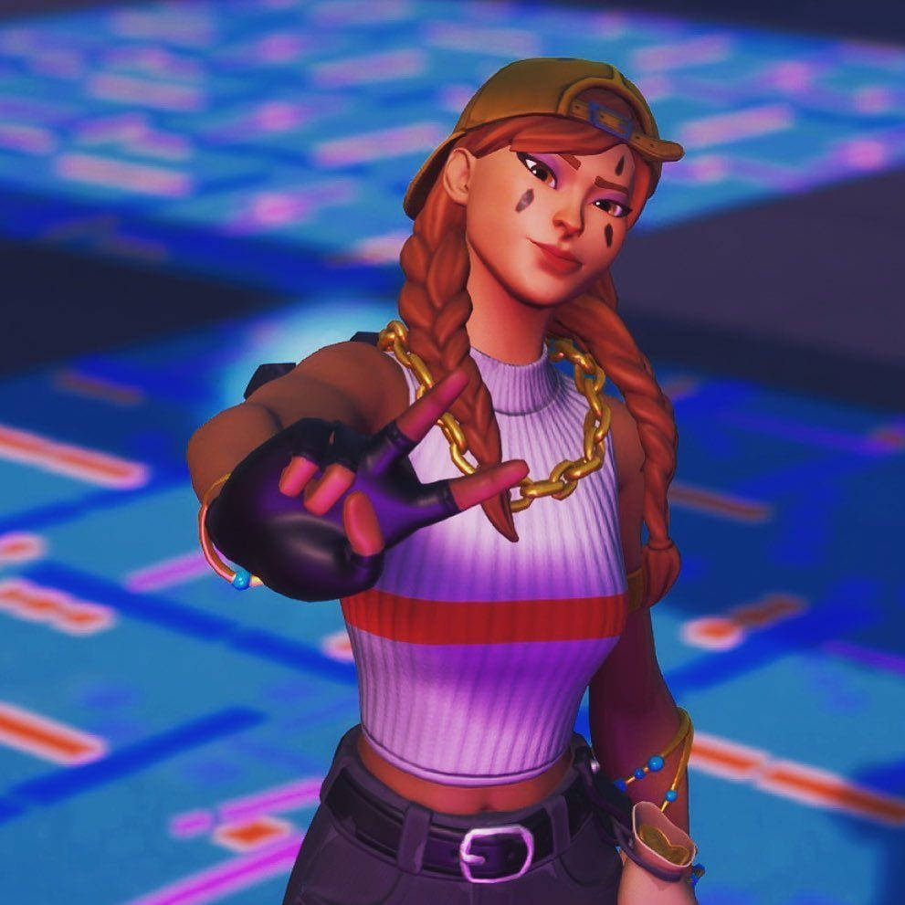 Fortnite PFP 酷炫光環和平手勢 壁紙