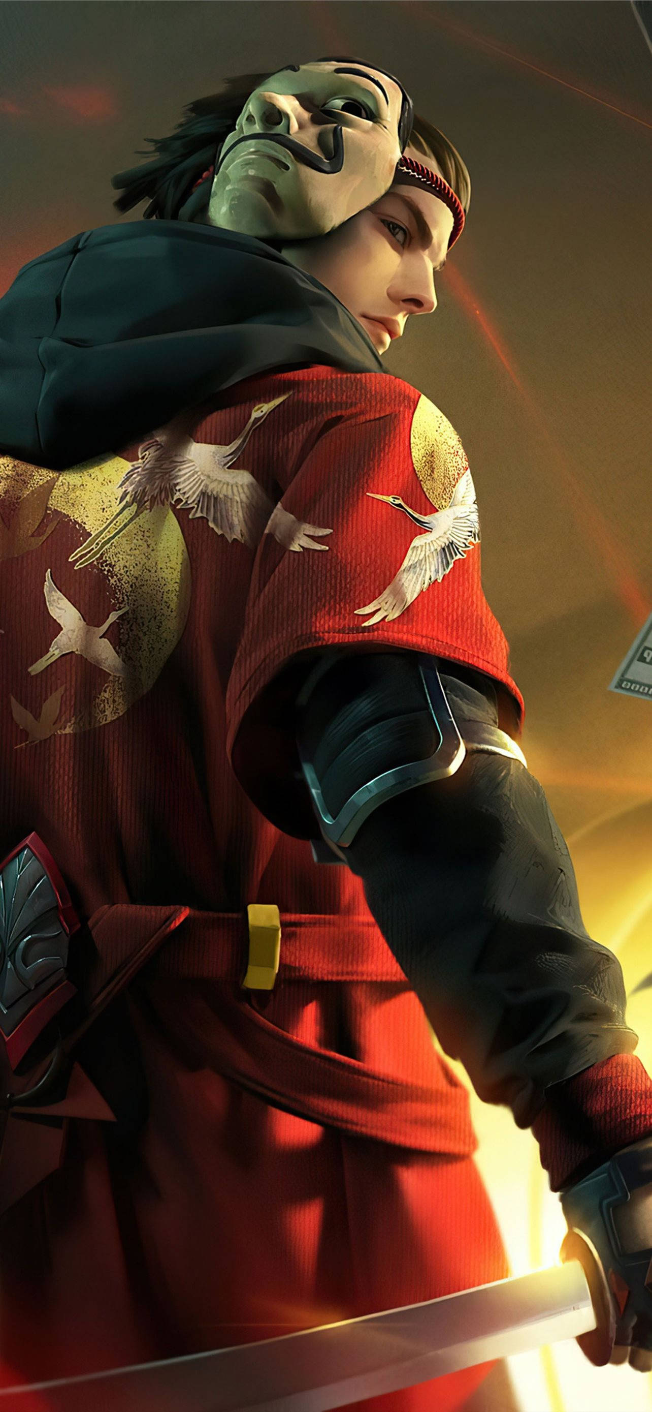 Free Fire 第一季 與《紙房子》面具 壁紙