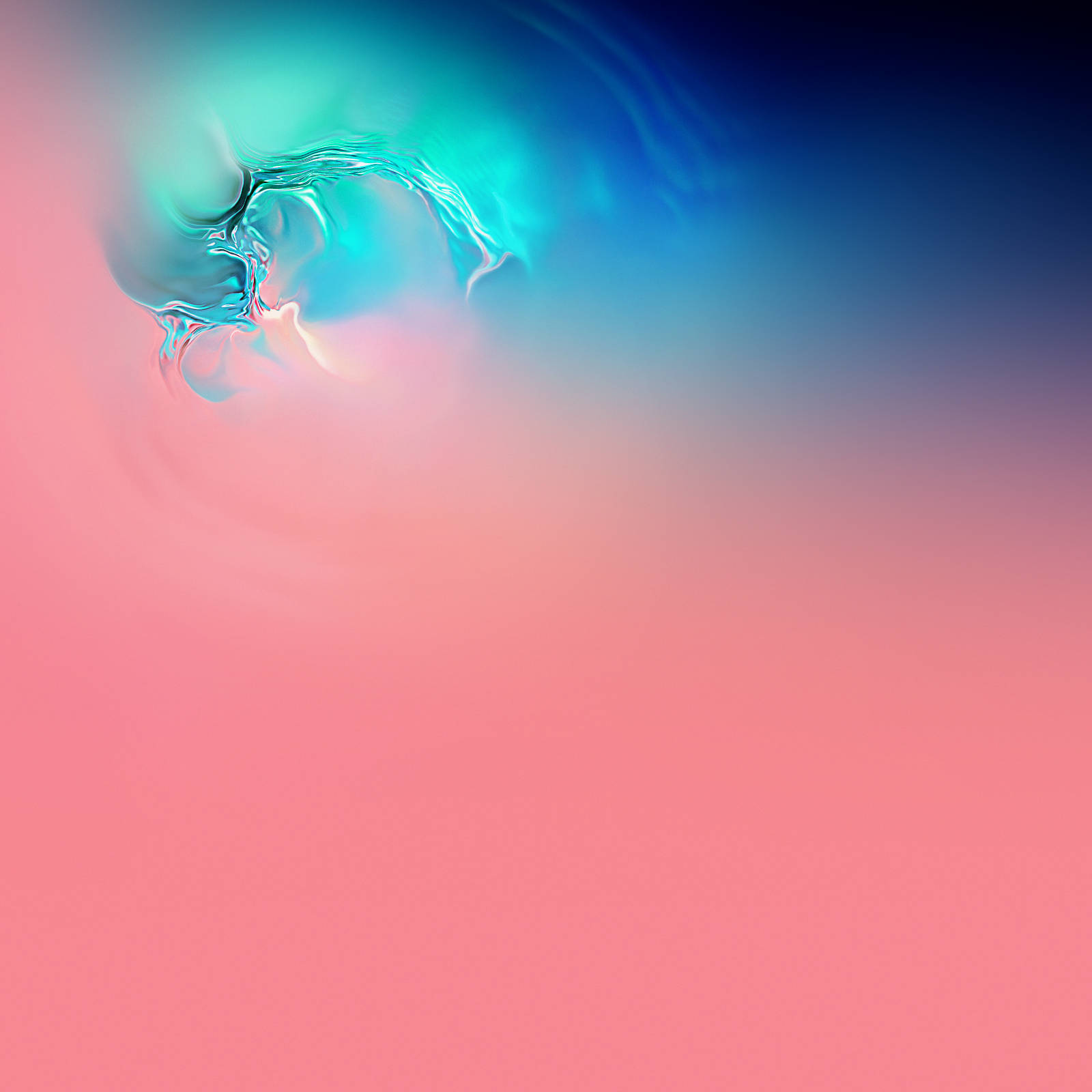 Galaxy S10 藍底粉色 壁紙