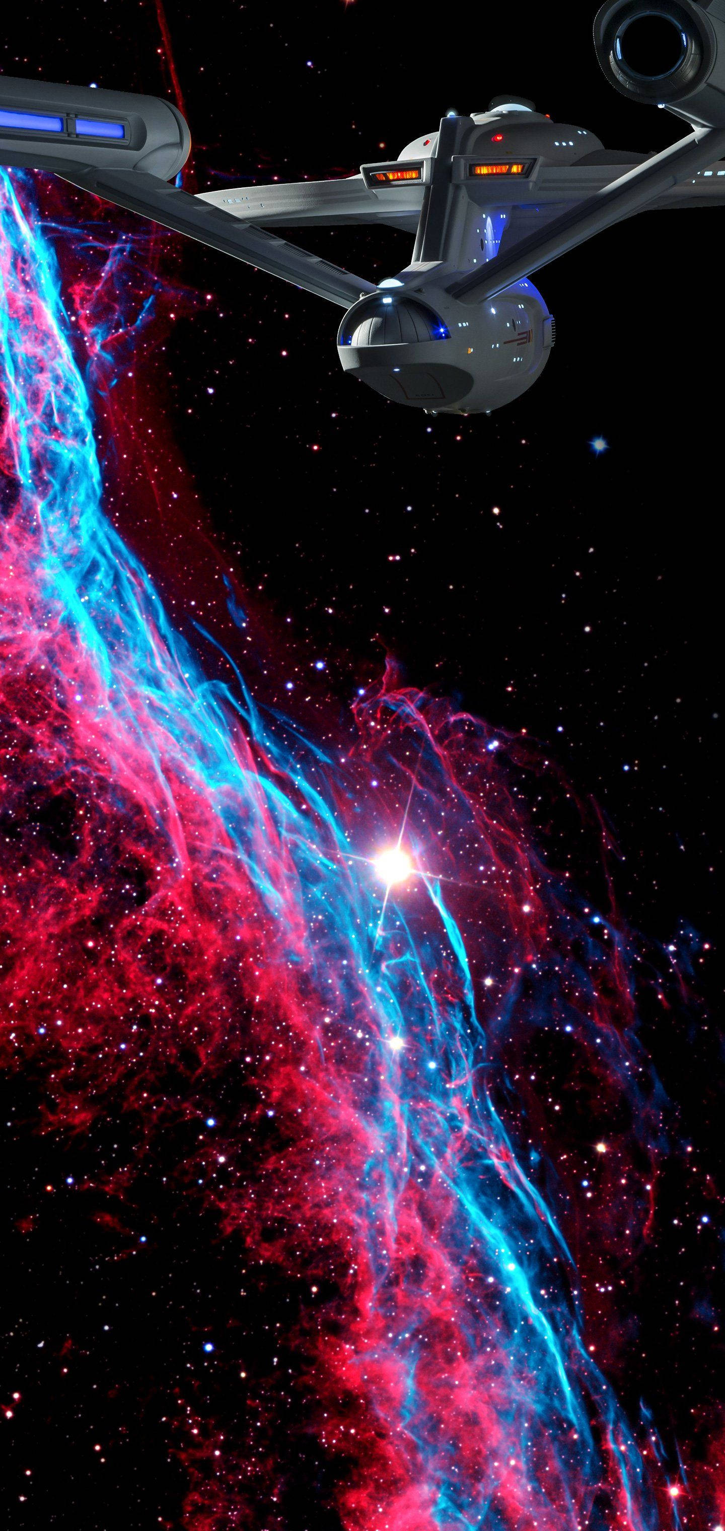 Galaxy S10 古怪太空船與星雲 壁紙