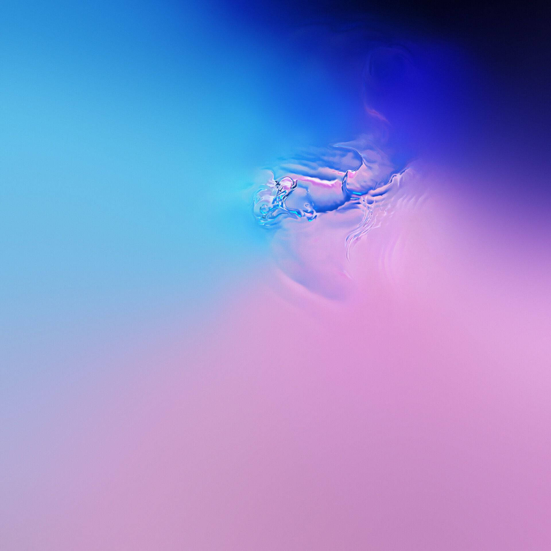 Galaxy S10 粉色与蓝色水纹 壁紙