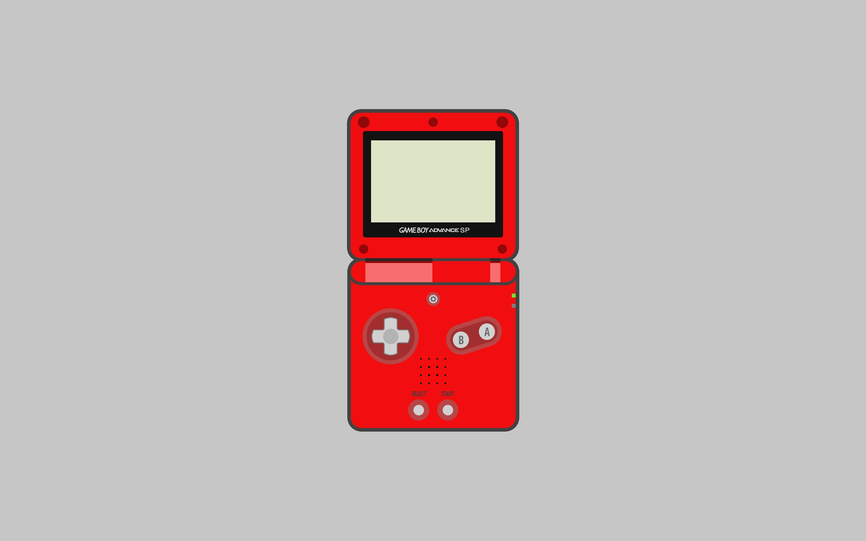簡約紅版Game Boy Advance SP藝術 壁紙