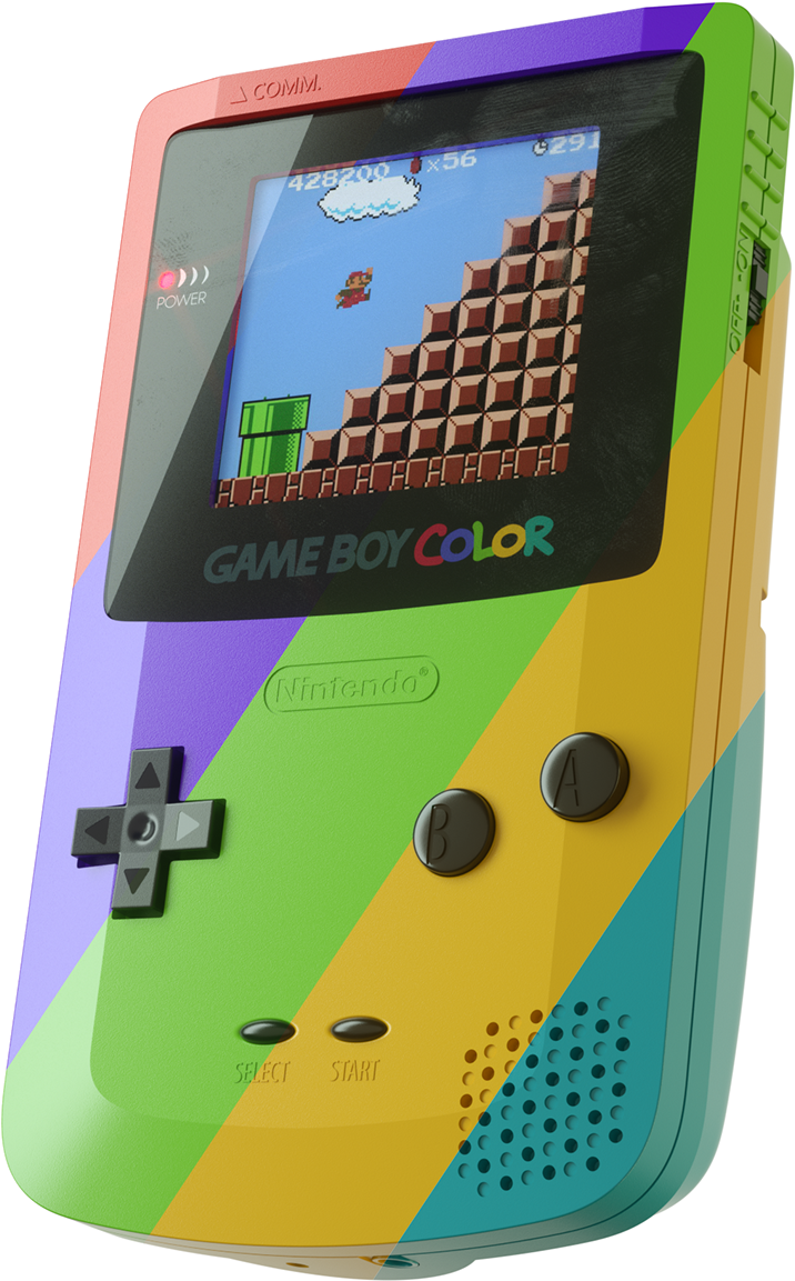 彩色Game Boy Color玩瑪利歐 壁紙