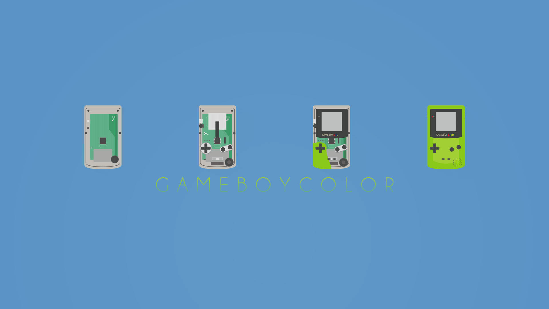 Game Boy Color 逐步組裝過程 壁紙