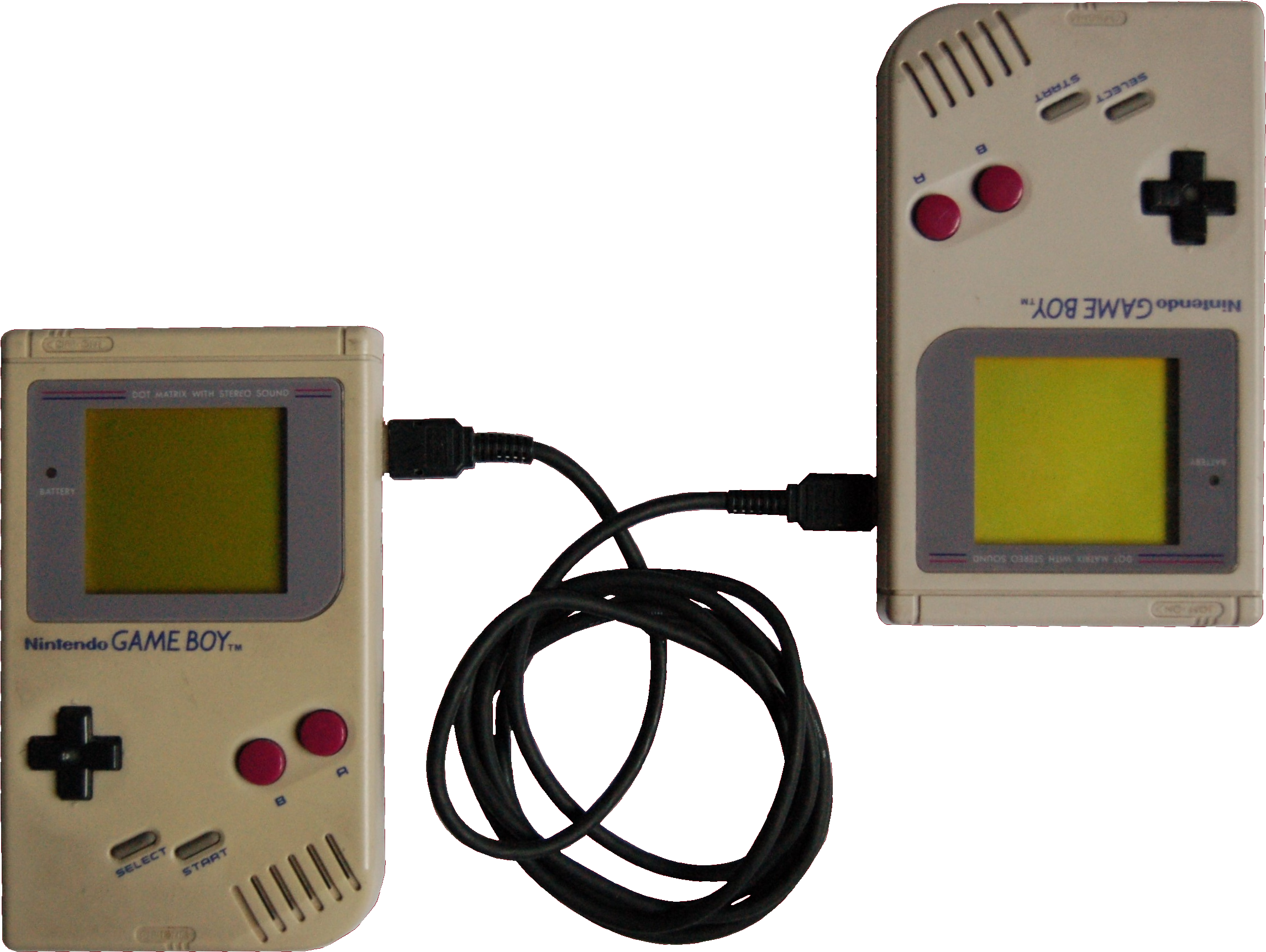 連結的原始Game Boy遊戲機 壁紙