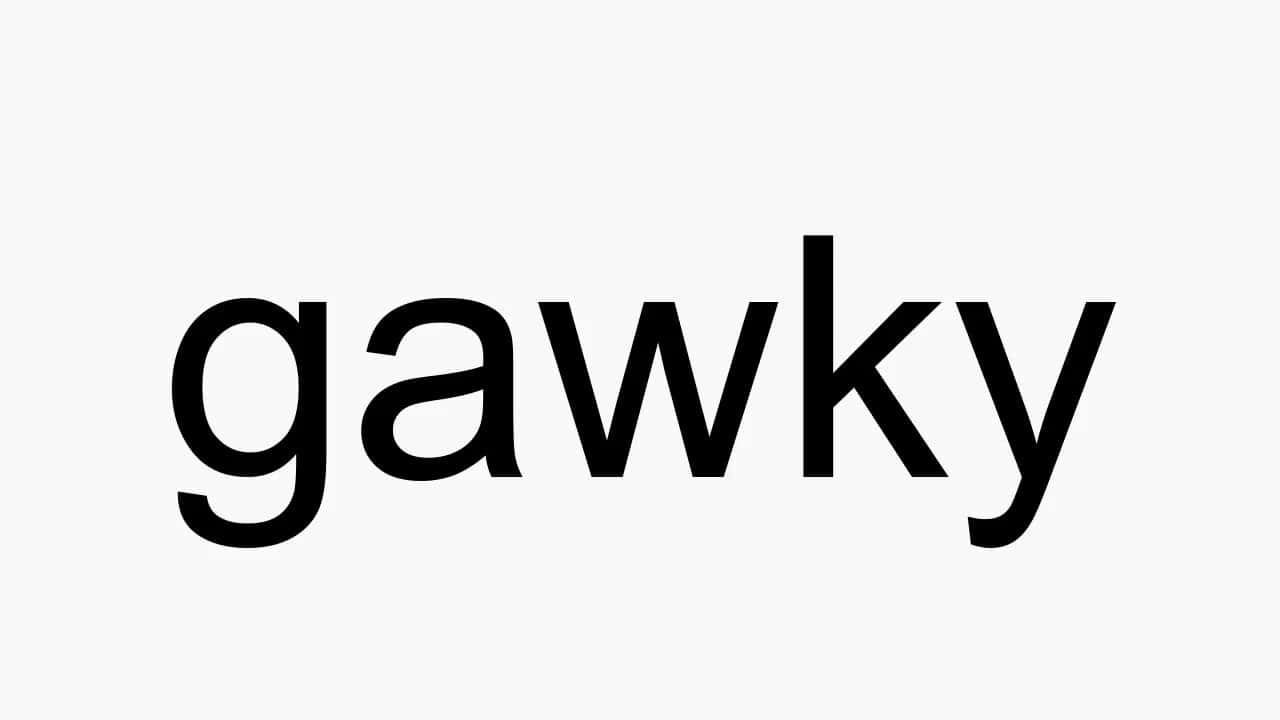 黑白字樣 Gawky 壁紙