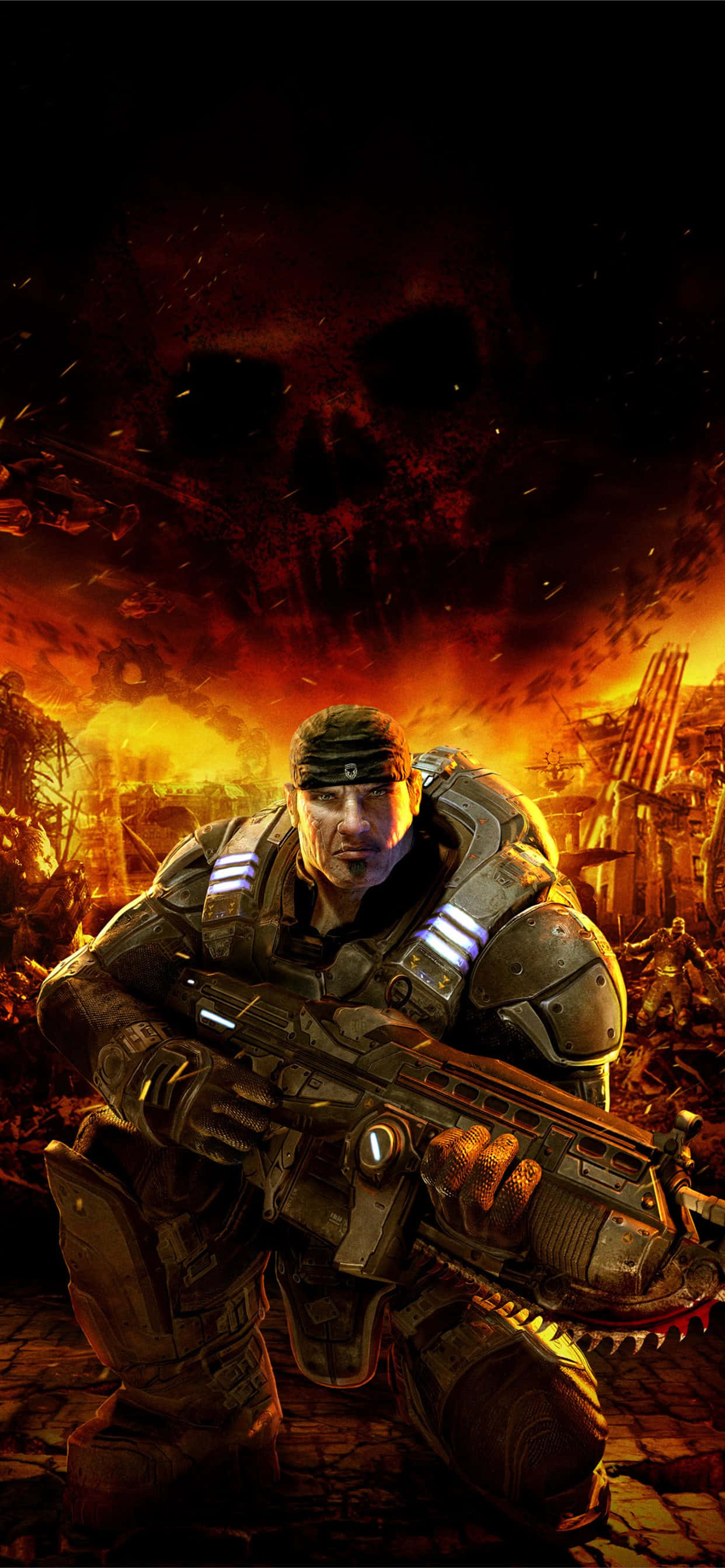 史詩戰鬥場景 - Gears of War 5 iPhone XS 桌布 壁紙