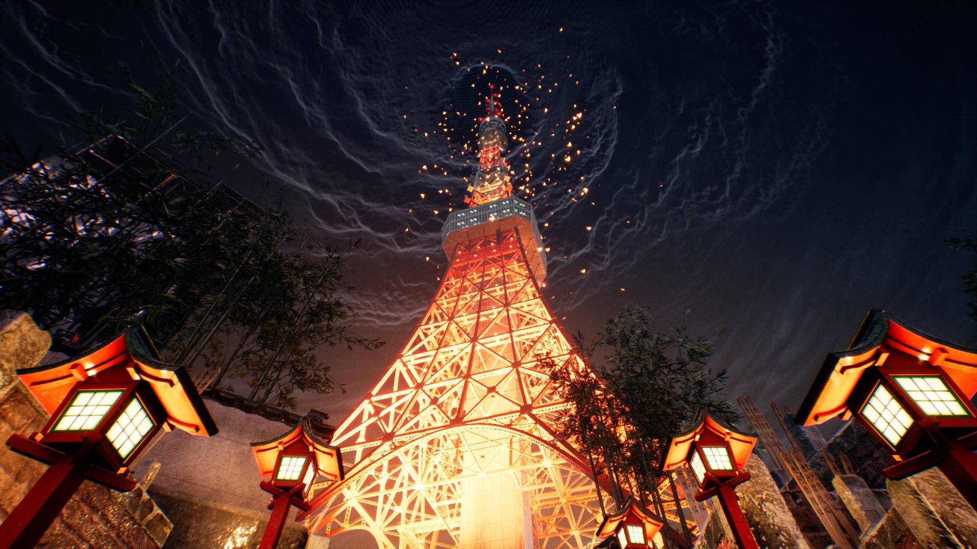 Ghostwire 東京漩渦雲層 壁紙