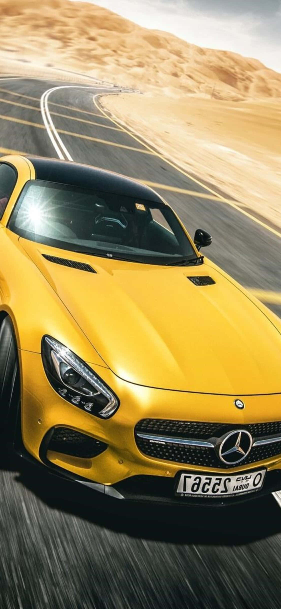 黄色 GT iPhone Xs 梅赛德斯 AMG 背景 壁紙