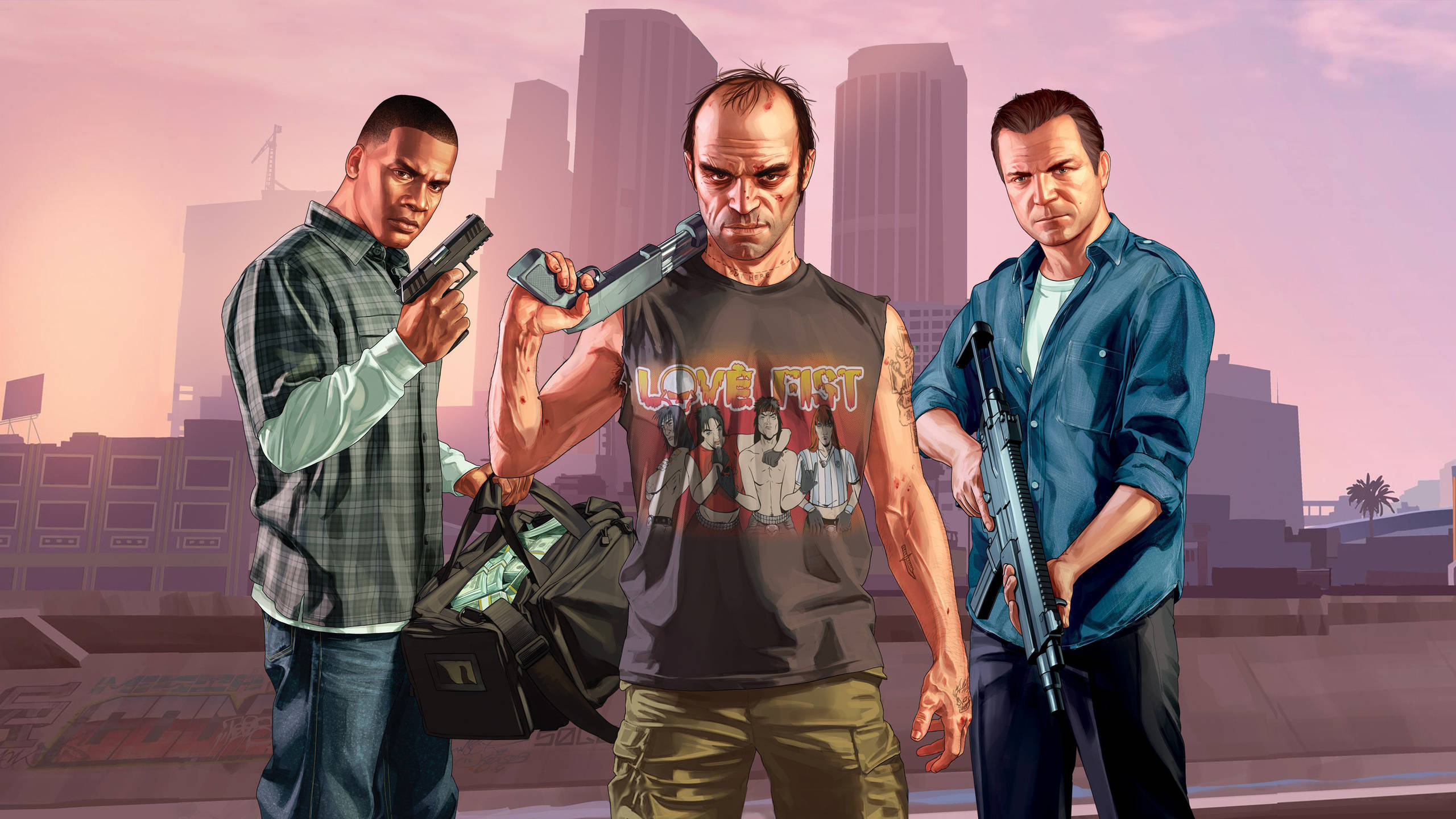 GTA 5 2560x1440 霸氣角色 壁紙