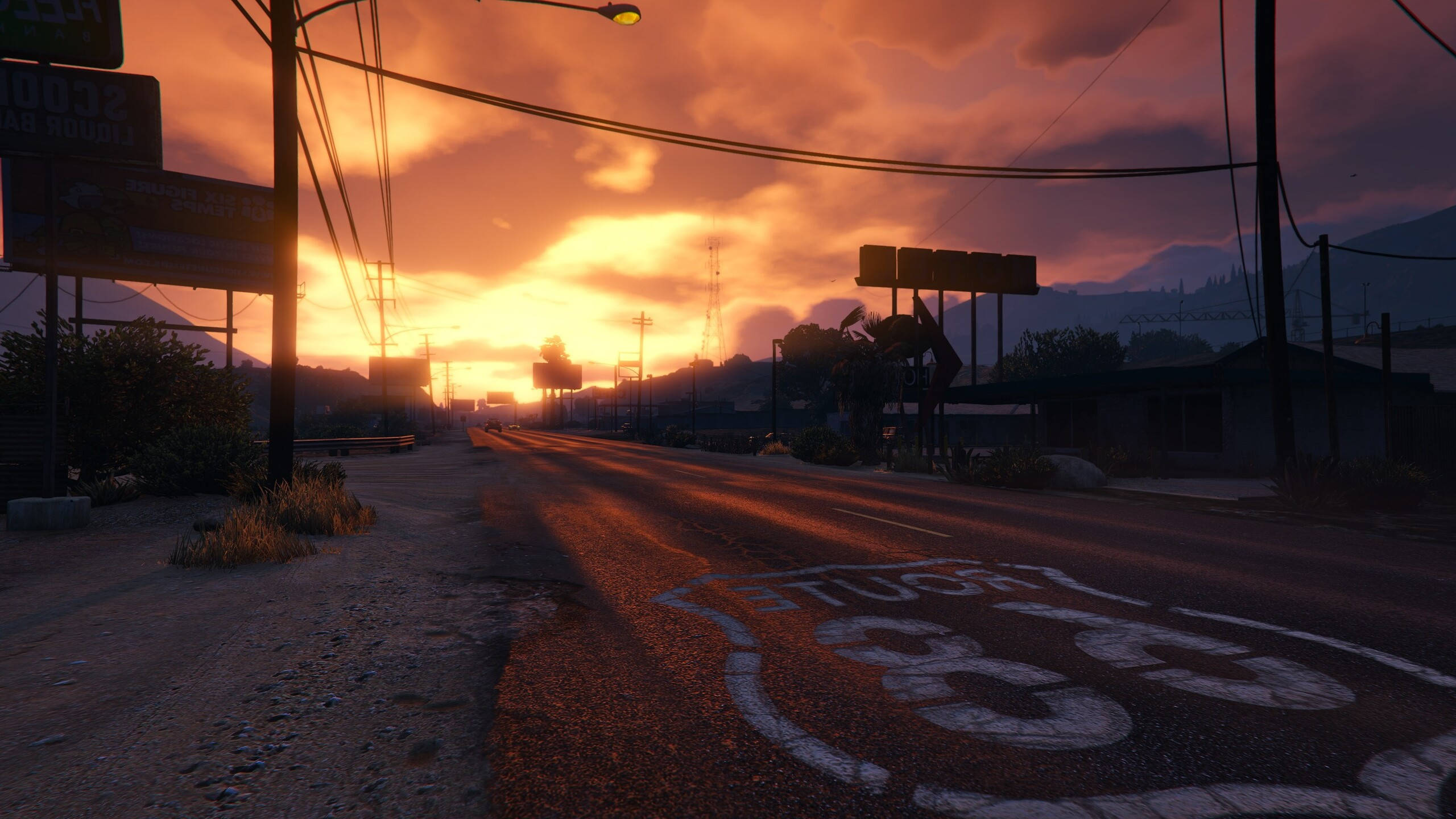 GTA 5 2560x1440 68号公路 壁紙